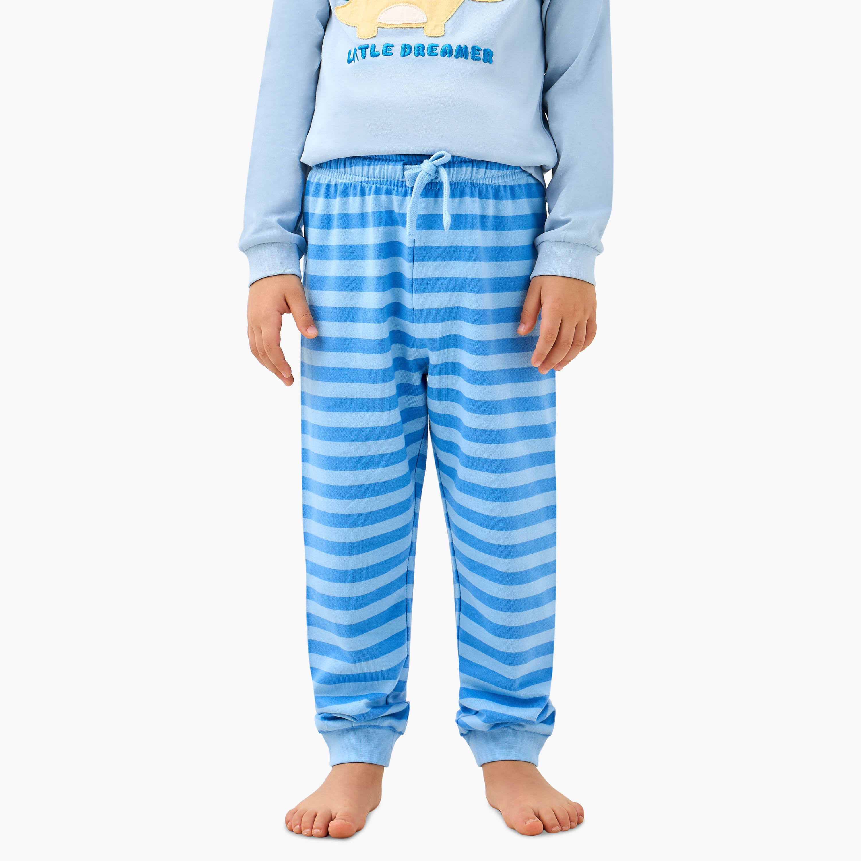 Juniors Dinosaur Applique T-shirt and Pyjama Set-boys-clothing-nightwear-image-3