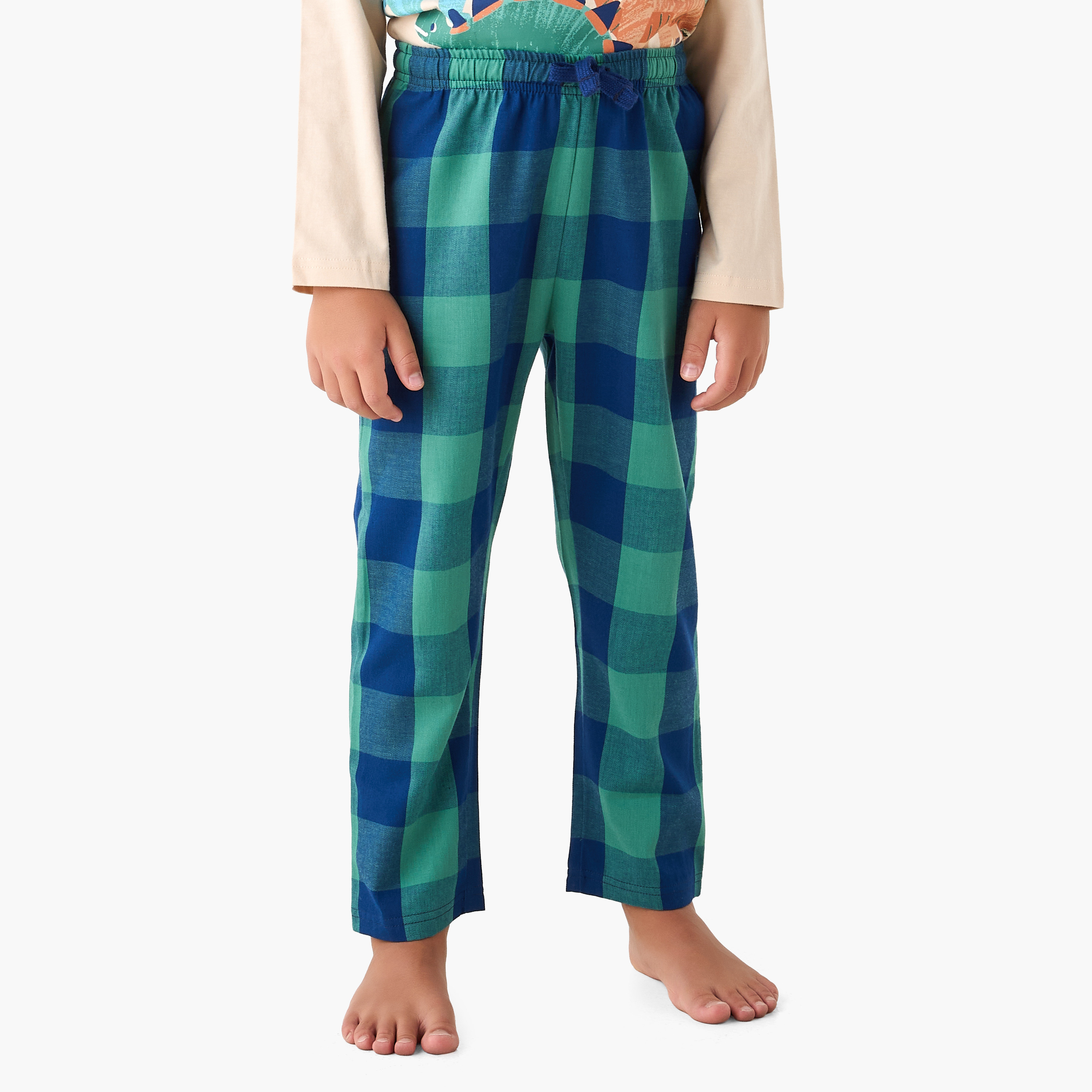 Juniors Dinosaur Print T-shirt and Pyjama Set-boys-clothing-nightwear-image-3