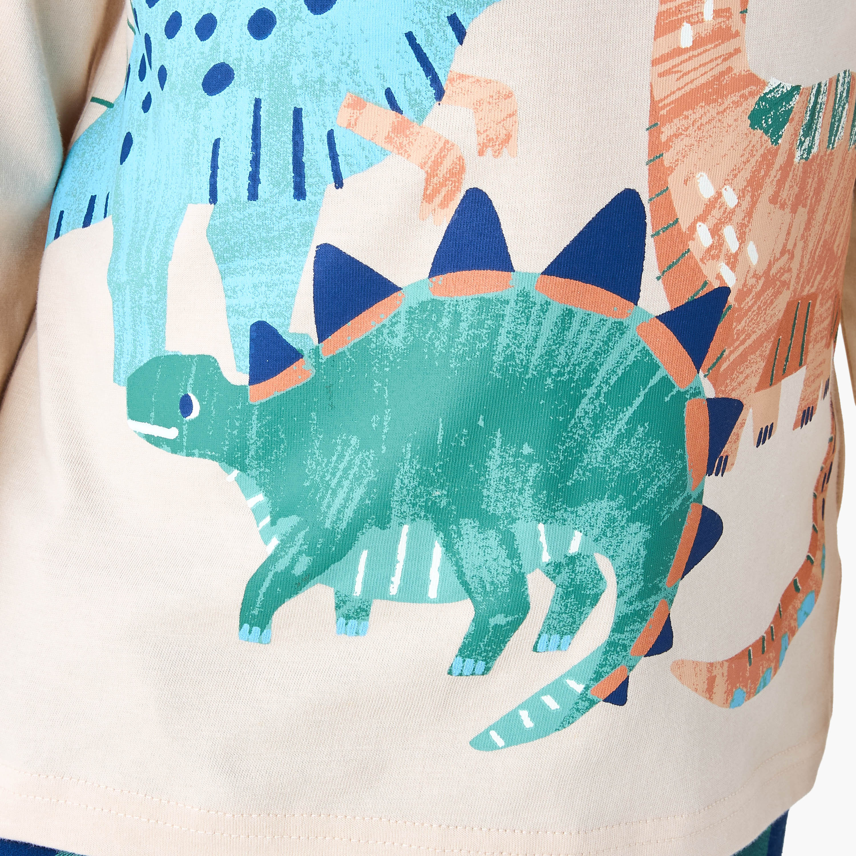 Juniors Dinosaur Print T-shirt and Pyjama Set-boys-clothing-nightwear-image-6