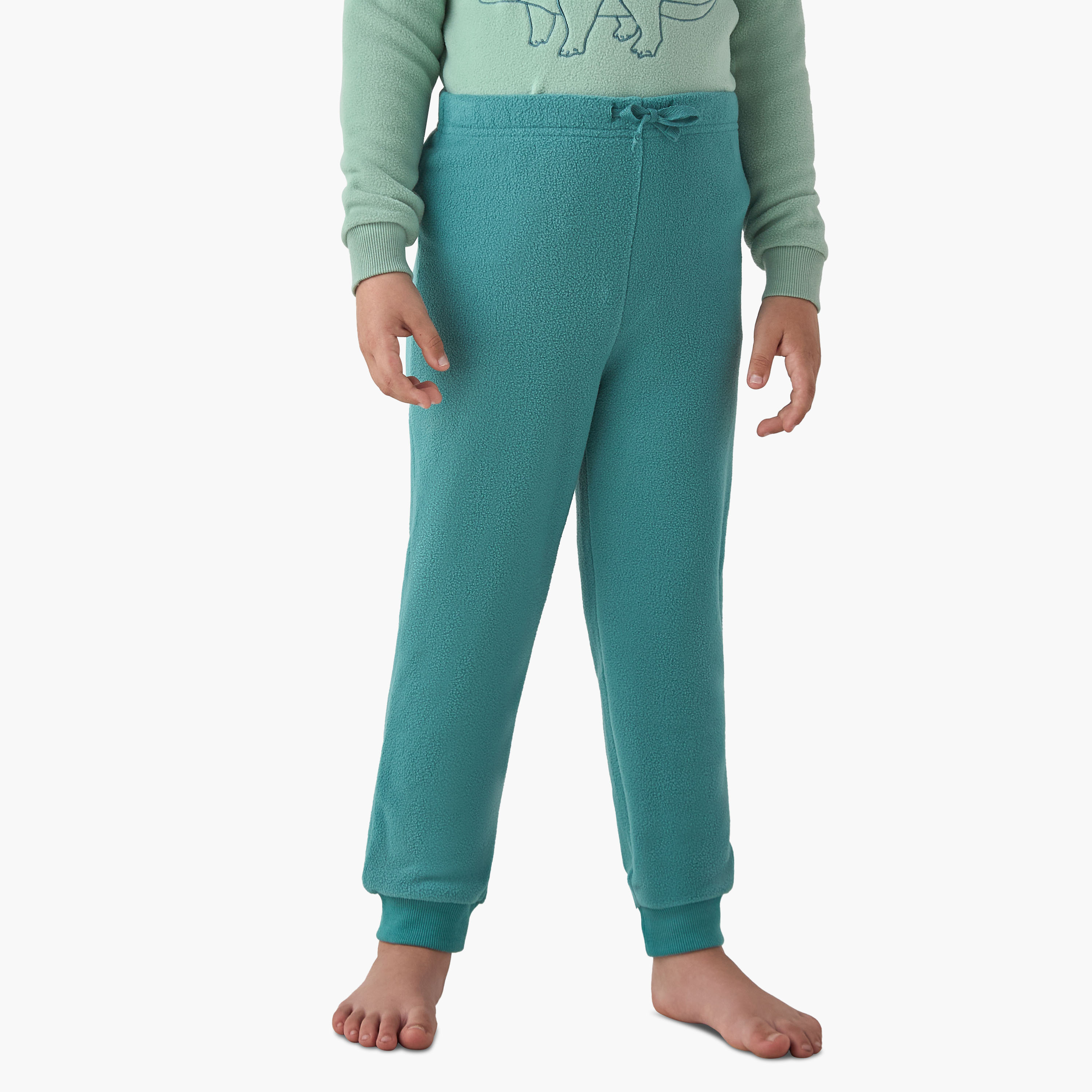 Juniors Boys Pyjama Set with Dinosaur Embroidery - Polyester - Long Sleeves - Crew Neck-boys-clothing-nightwear-image-4