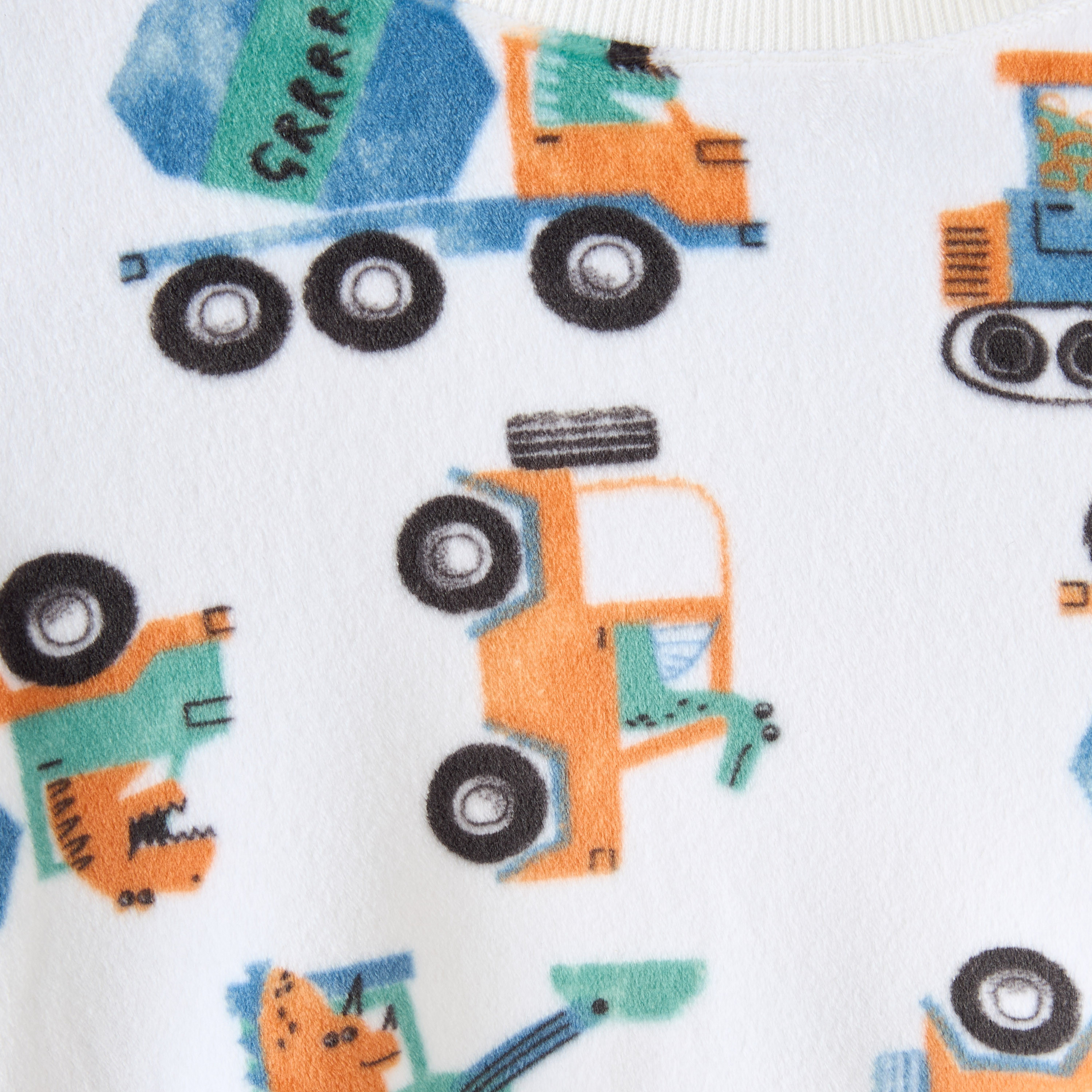 Juniors Construction Vehicle Print T-shirt and Pyjama Set-boys-clothing-nightwear-image-6