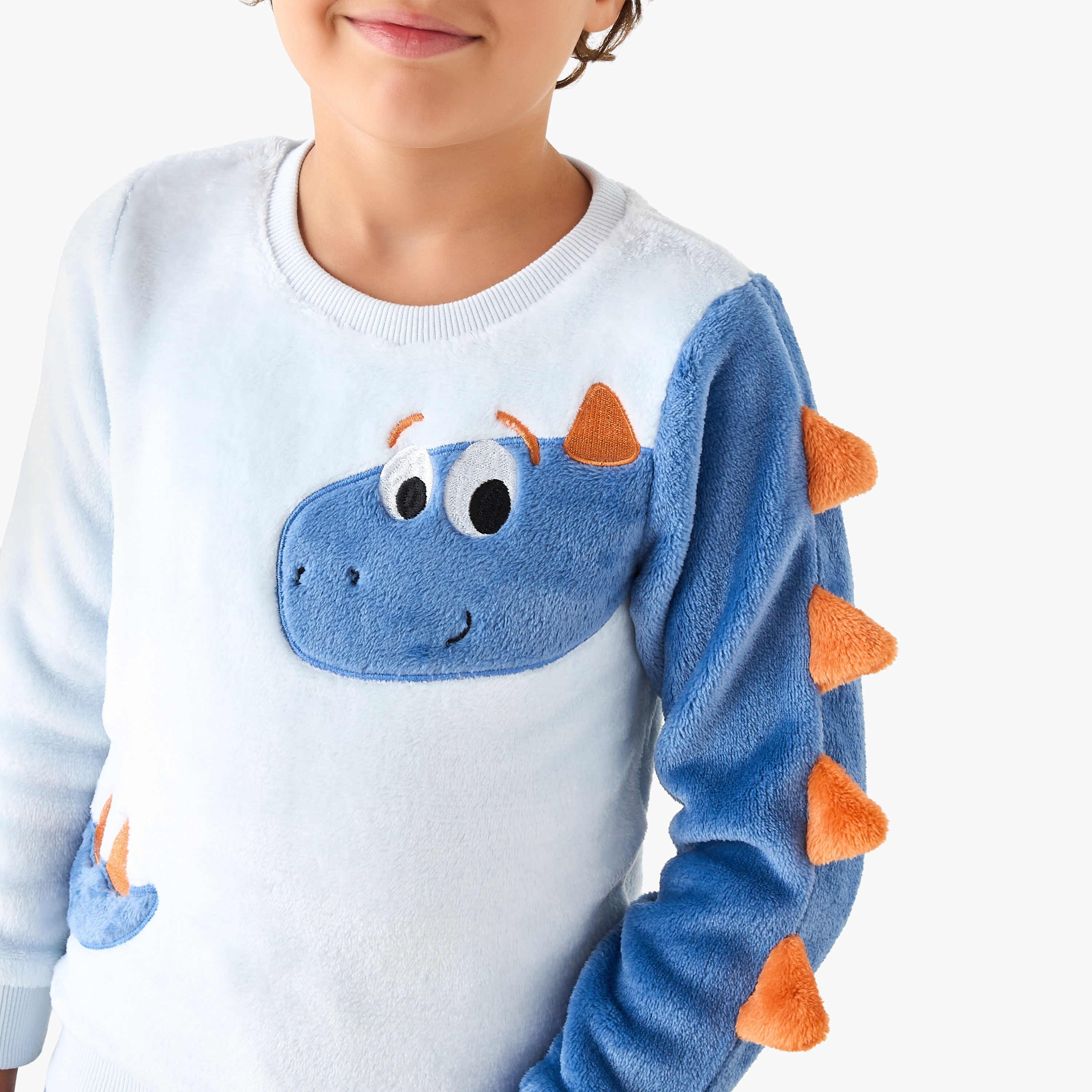 طقم بيجاما وسويت شيرت بزخارف ديناصور من جونيورز-boys-clothing-nightwear-image-5