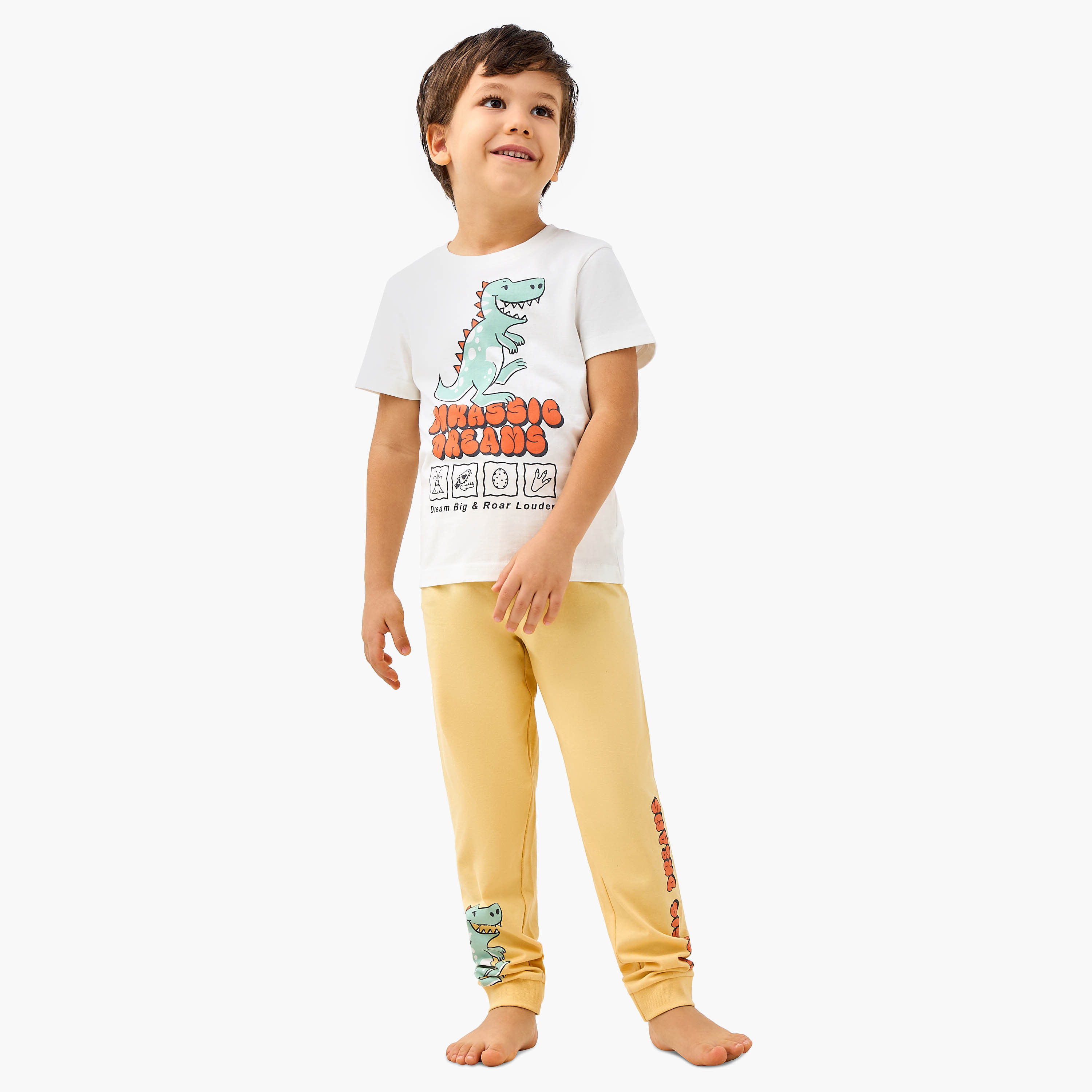 Juniors Cotton Crew Neck Long Sleeves Pyjama Set with Underwater Print-promo_babyshop_Buy2for69_UAE130126-image-1