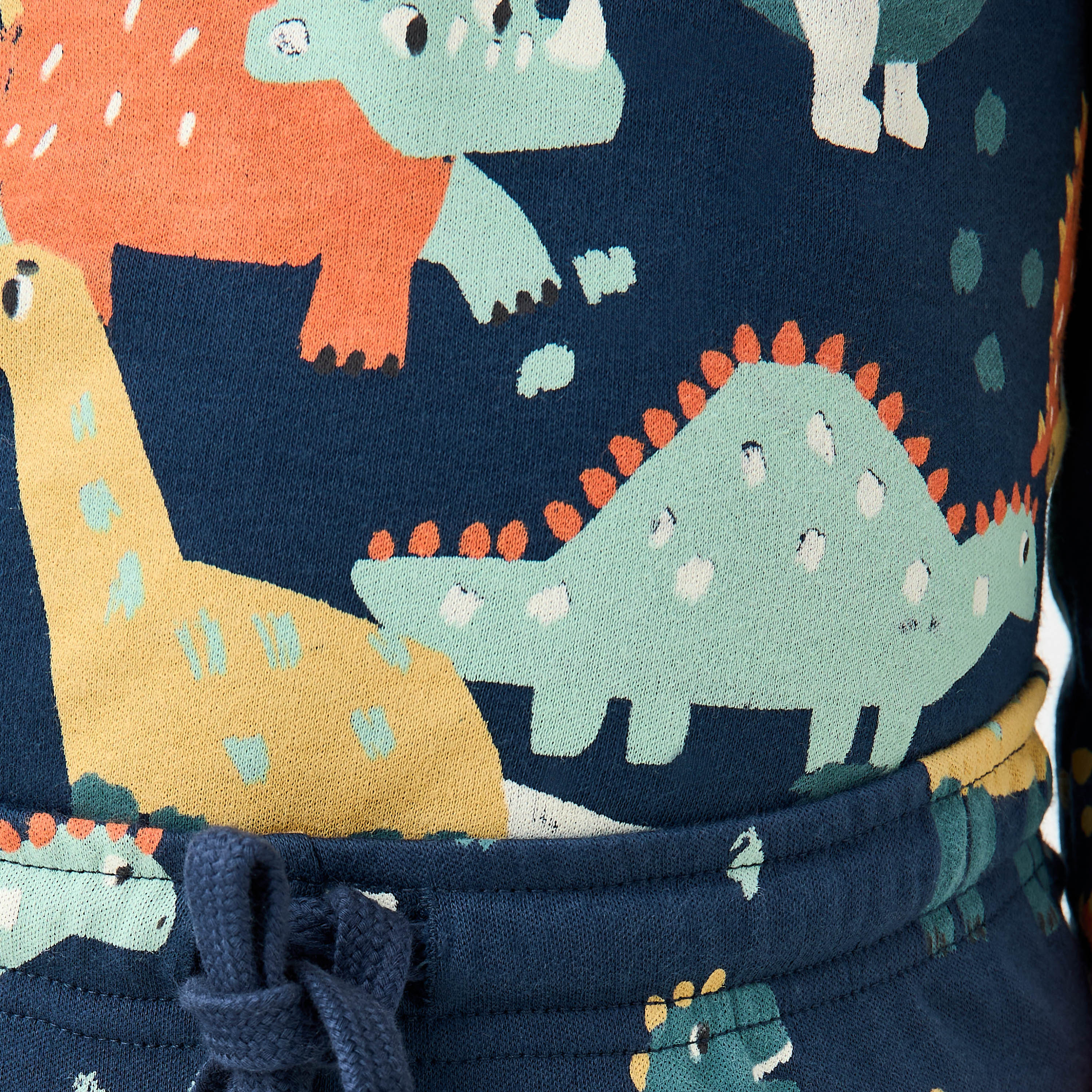 Juniors Cotton Crew Neck Long Sleeves Pyjama Set with London Bus Print-boys-clothing-nightwear-image-6
