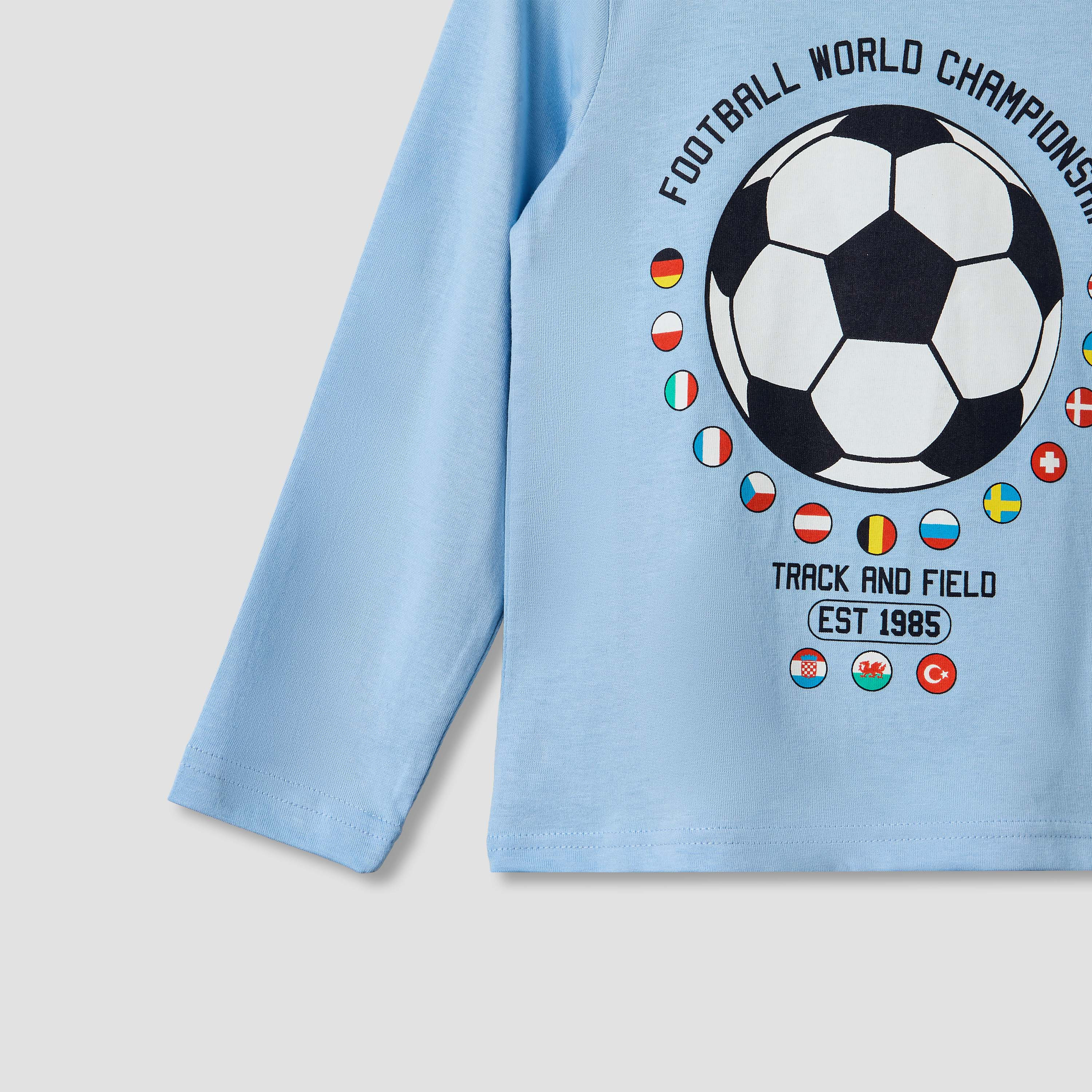 طقم بيجاما قطن بياقة ضيقة وأكمام طويلة وطبعات من جونيورز-boys-clothing-nightwear-image-3