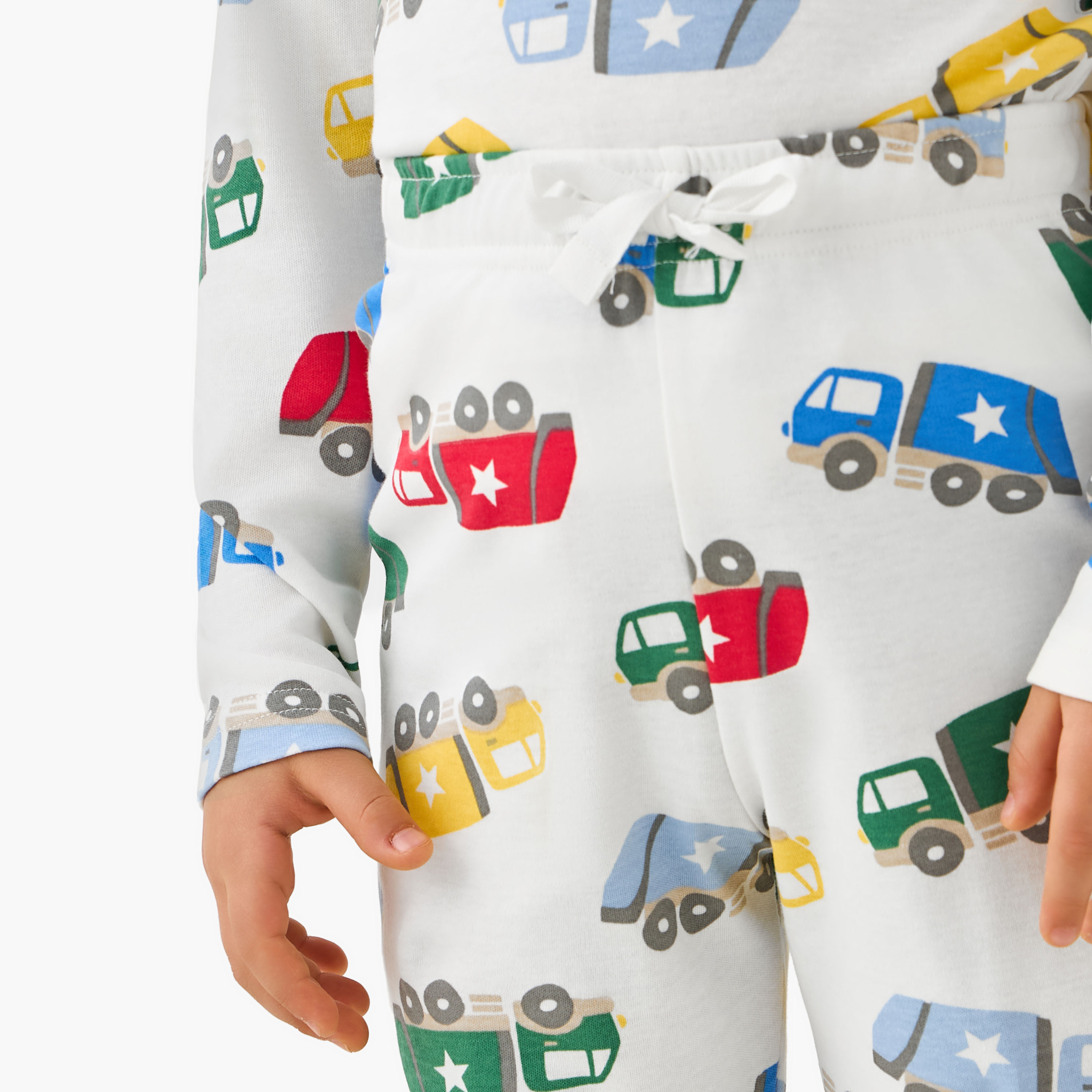 Juniors Cotton Crew Neck Long Sleeves Pyjama Set with Game Print-boys-clothing-nightwear-image-6