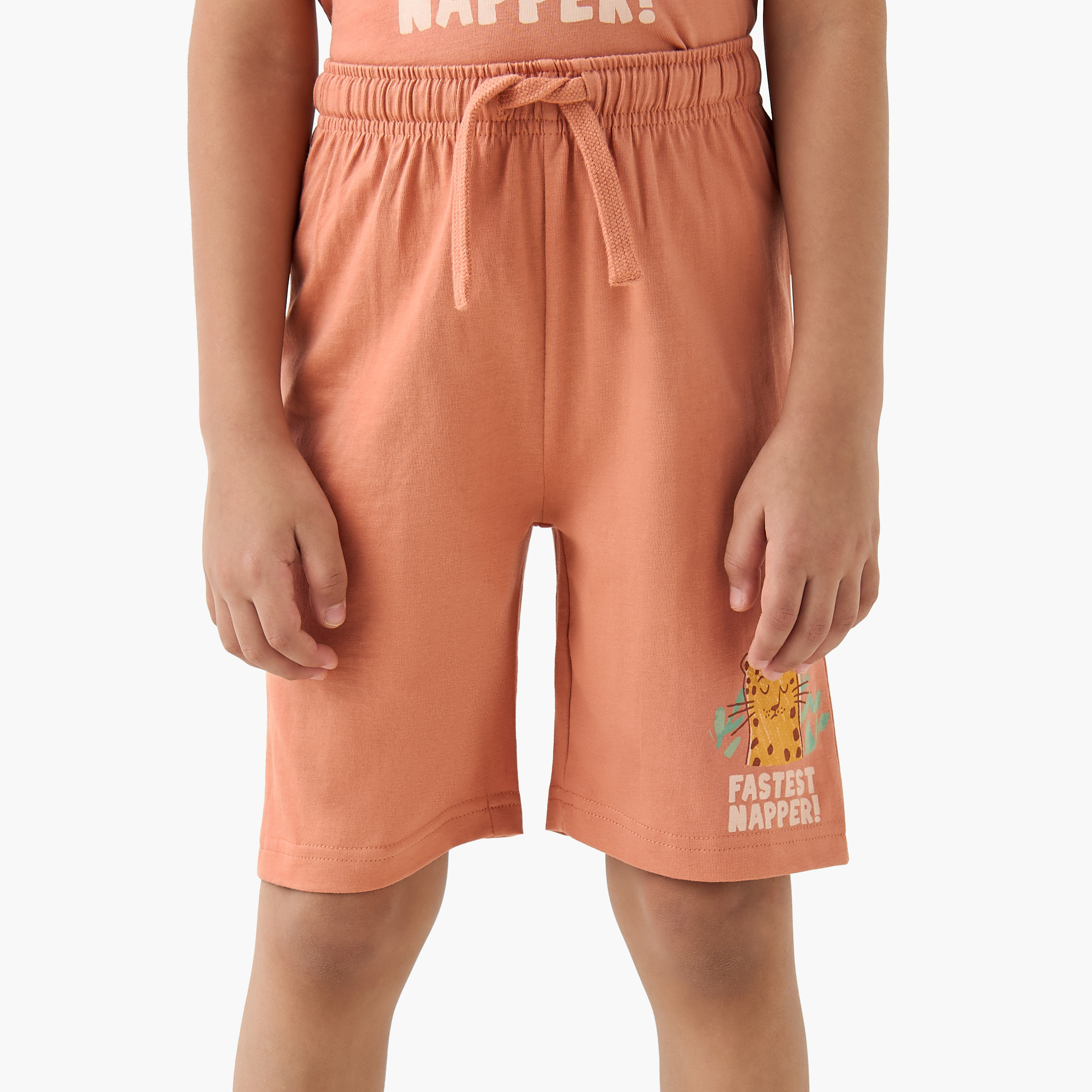 Juniors Printed T-shirt and Shorts Set-boys-clothing-nightwear-image-3