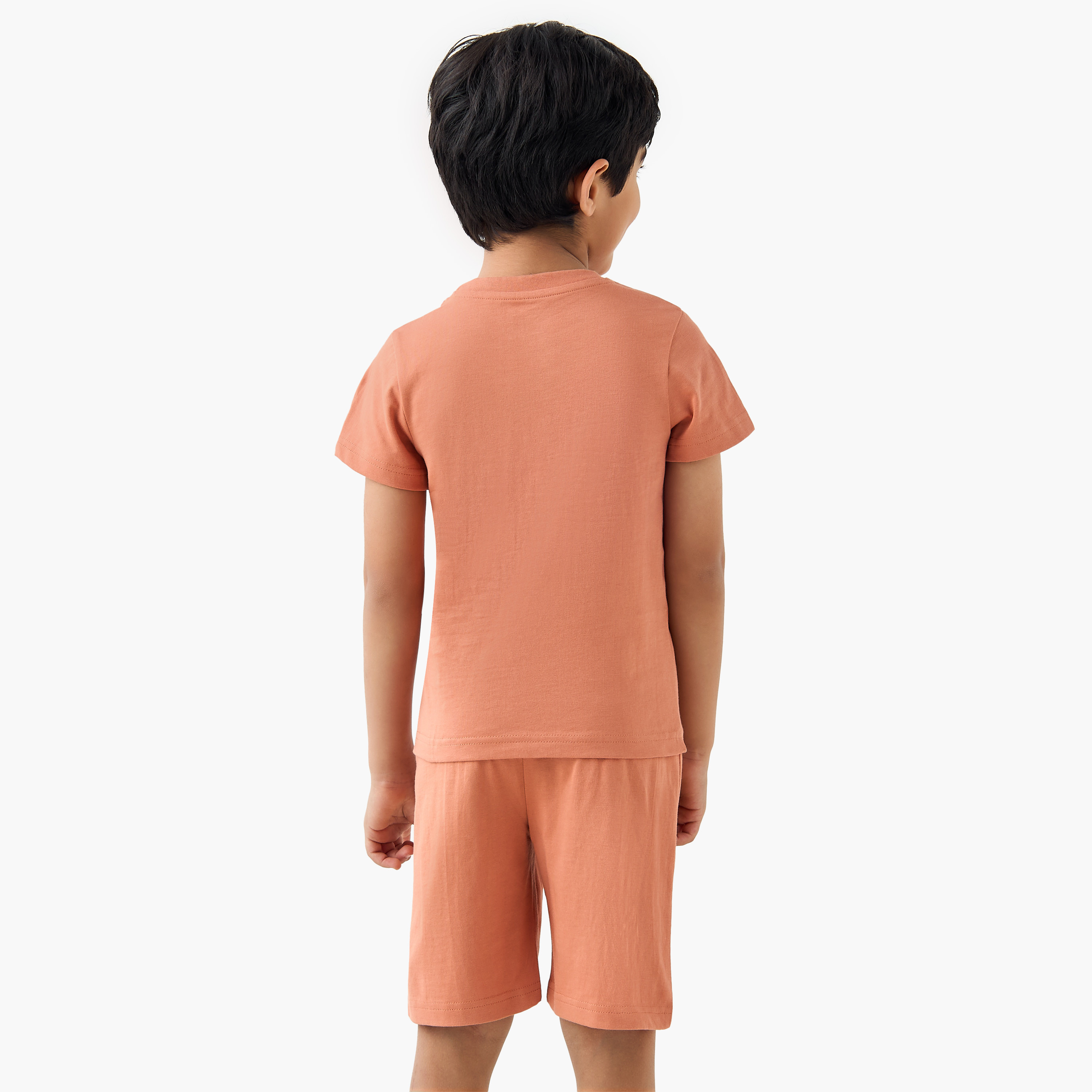 Juniors Printed T-shirt and Shorts Set-boys-clothing-nightwear-image-4