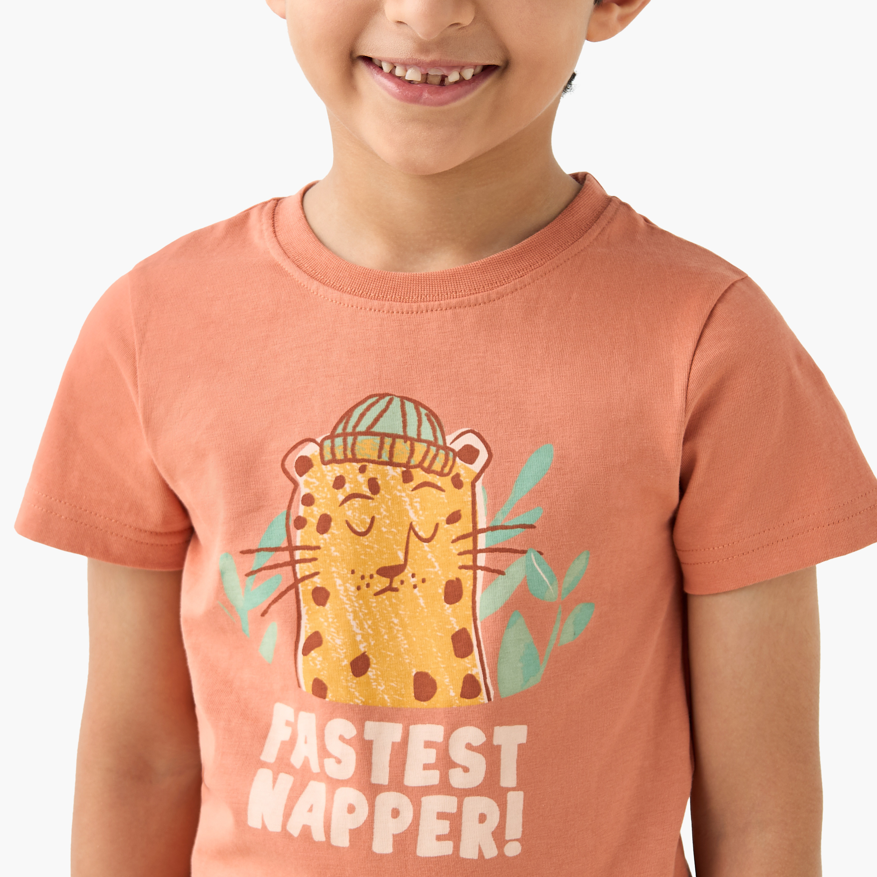 Juniors Printed T-shirt and Shorts Set-boys-clothing-nightwear-image-5