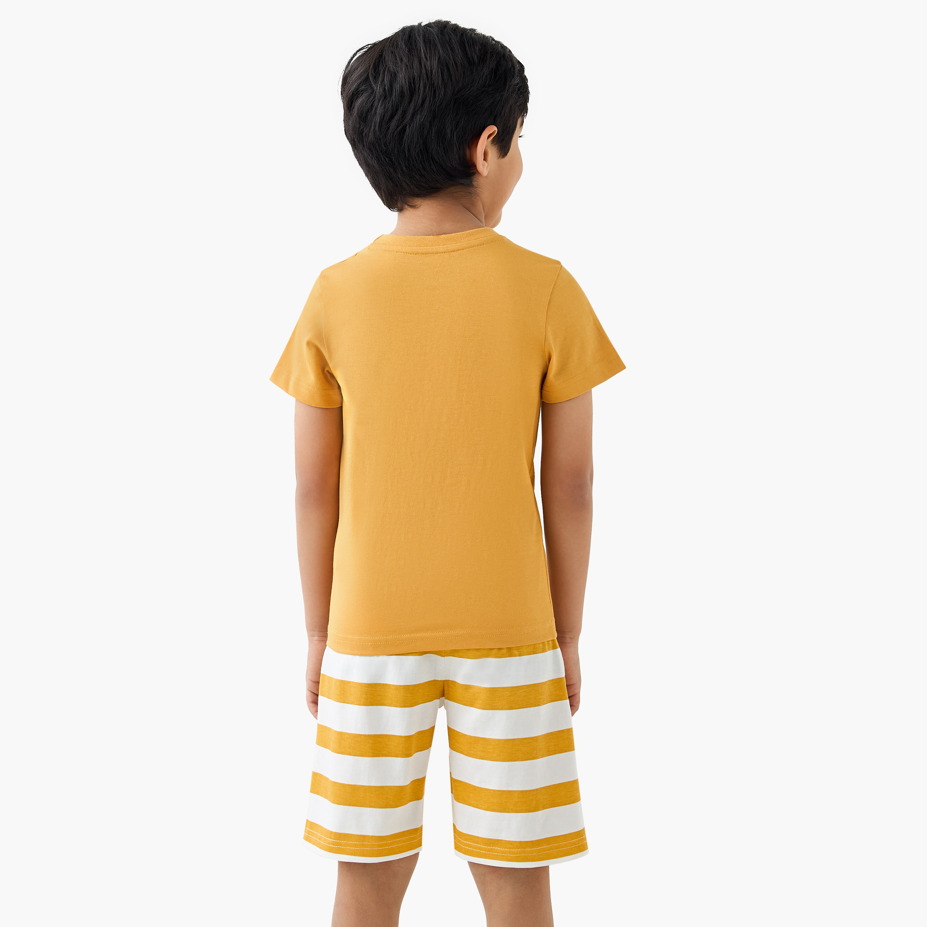 Juniors Printed T-shirt and Shorts Set-boys-clothing-nightwear-image-4