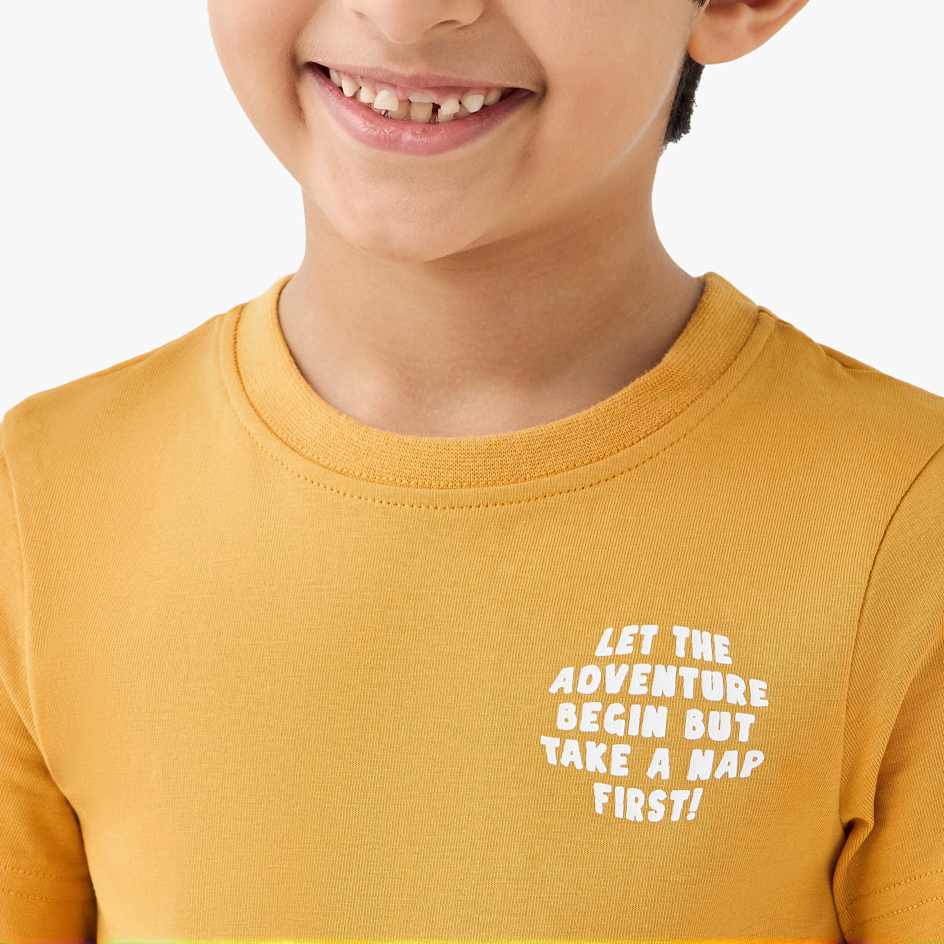 Juniors Printed T-shirt and Shorts Set-boys-clothing-nightwear-image-5