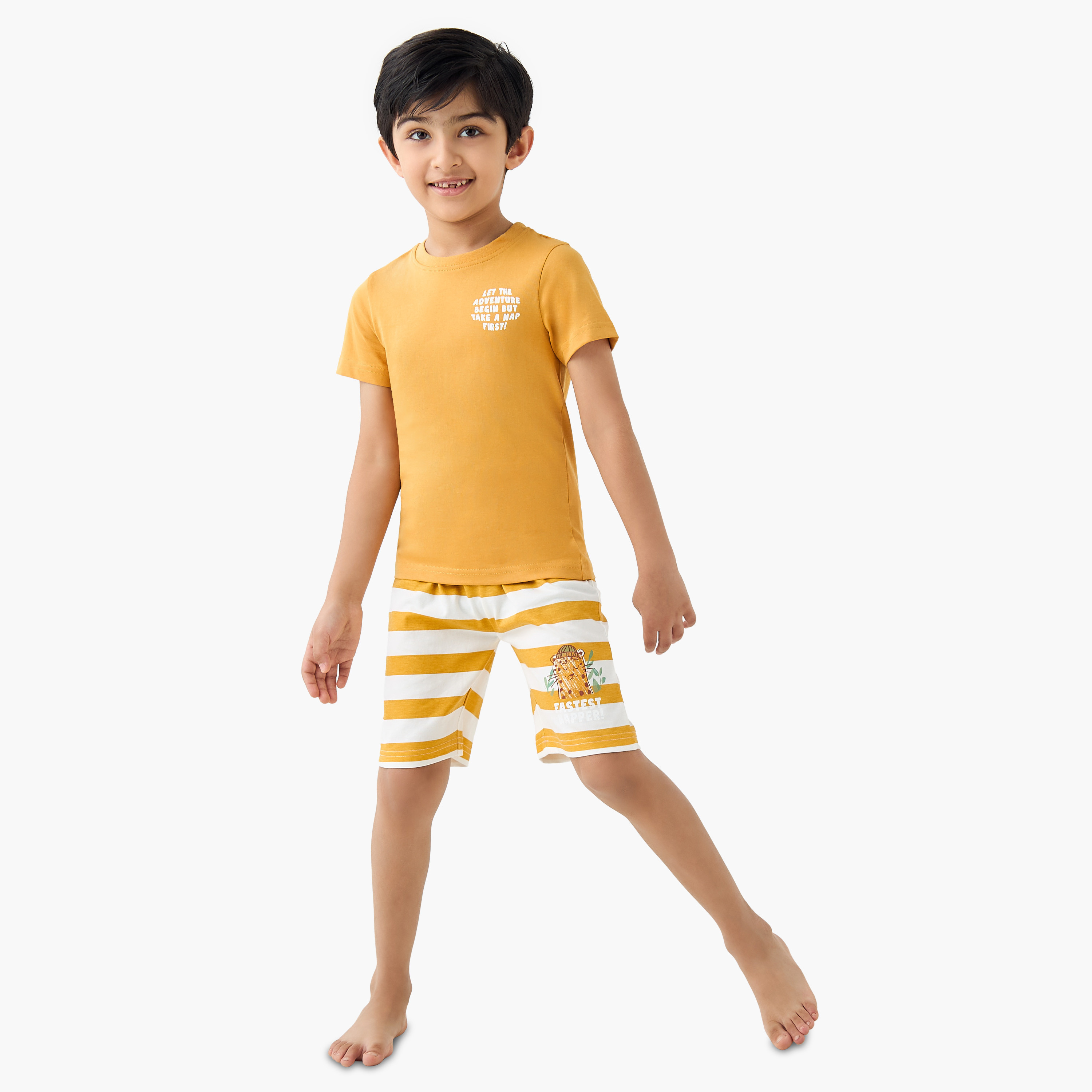 Juniors Printed T-shirts and Pyjamas - Set of 3-boys-clothing-nightwear-image-2