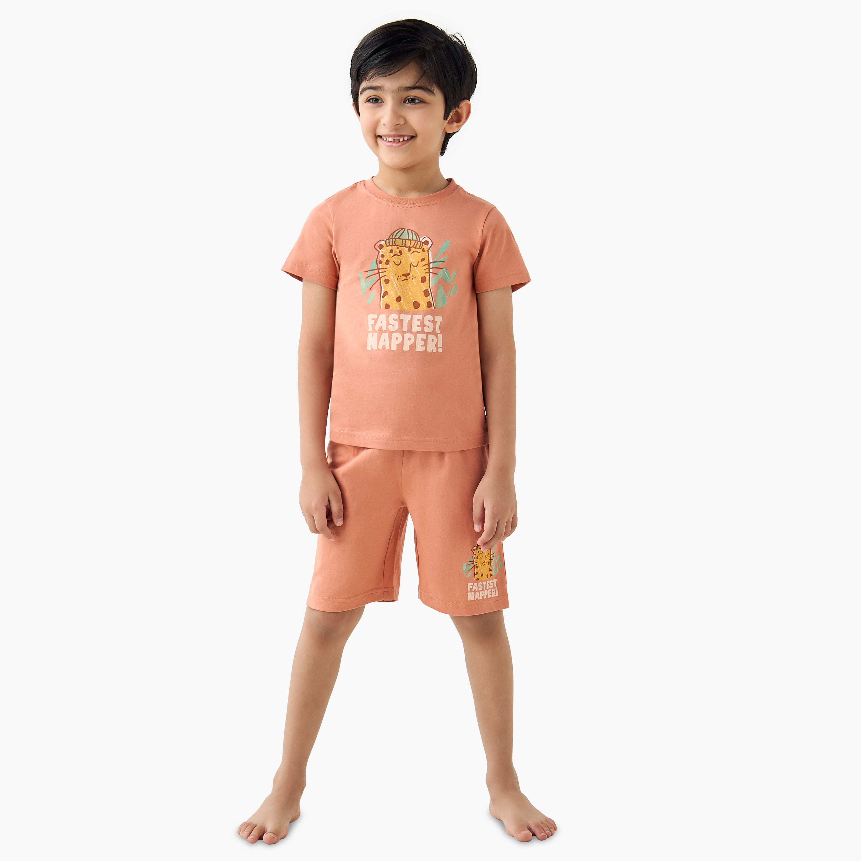 Juniors Printed T-shirts and Pyjamas - Set of 3-boys-clothing-nightwear-image-9