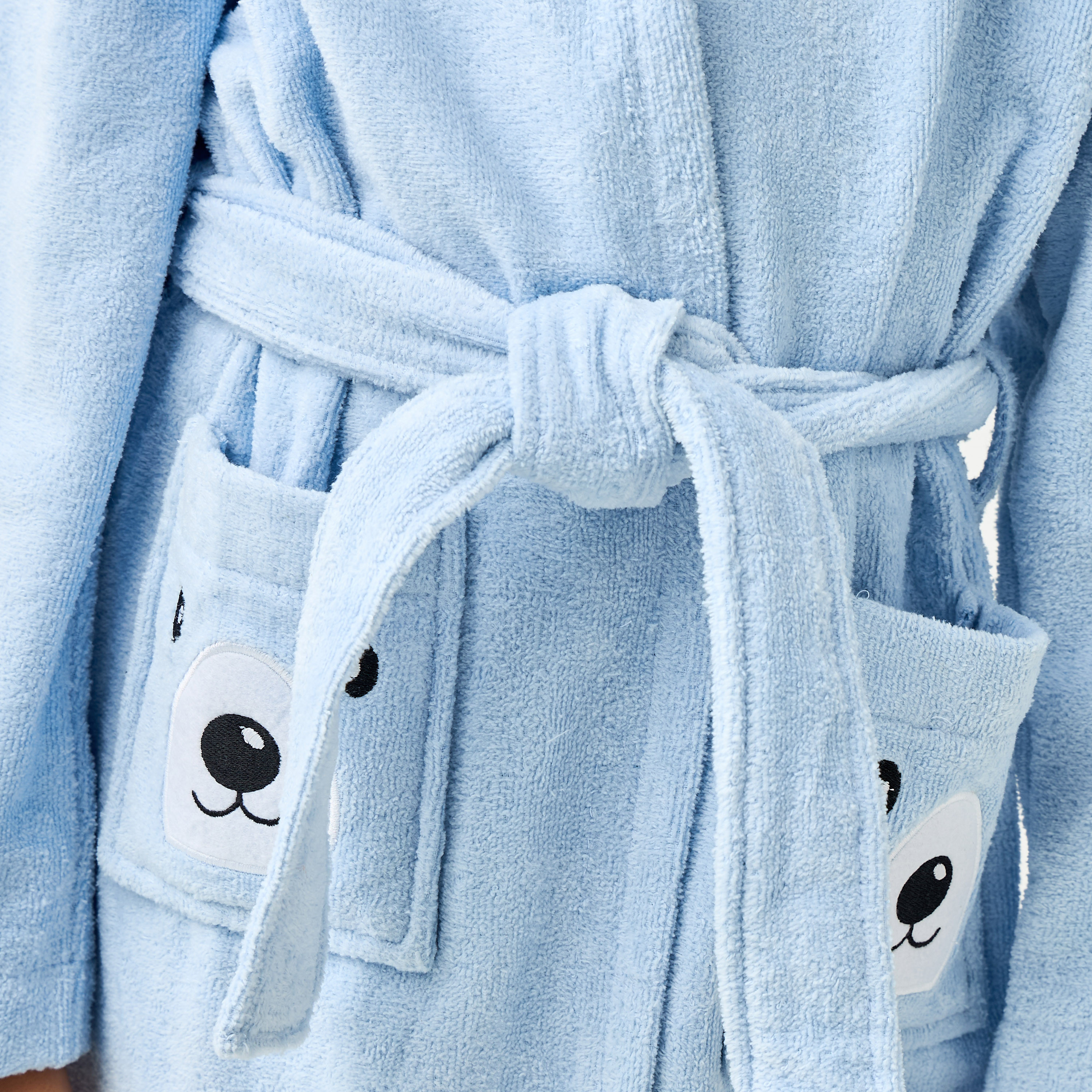 Juniors Hooded Long Sleeves Terry Bathrobe with Animal Face Applique-boys-clothing-nightwear-image-5