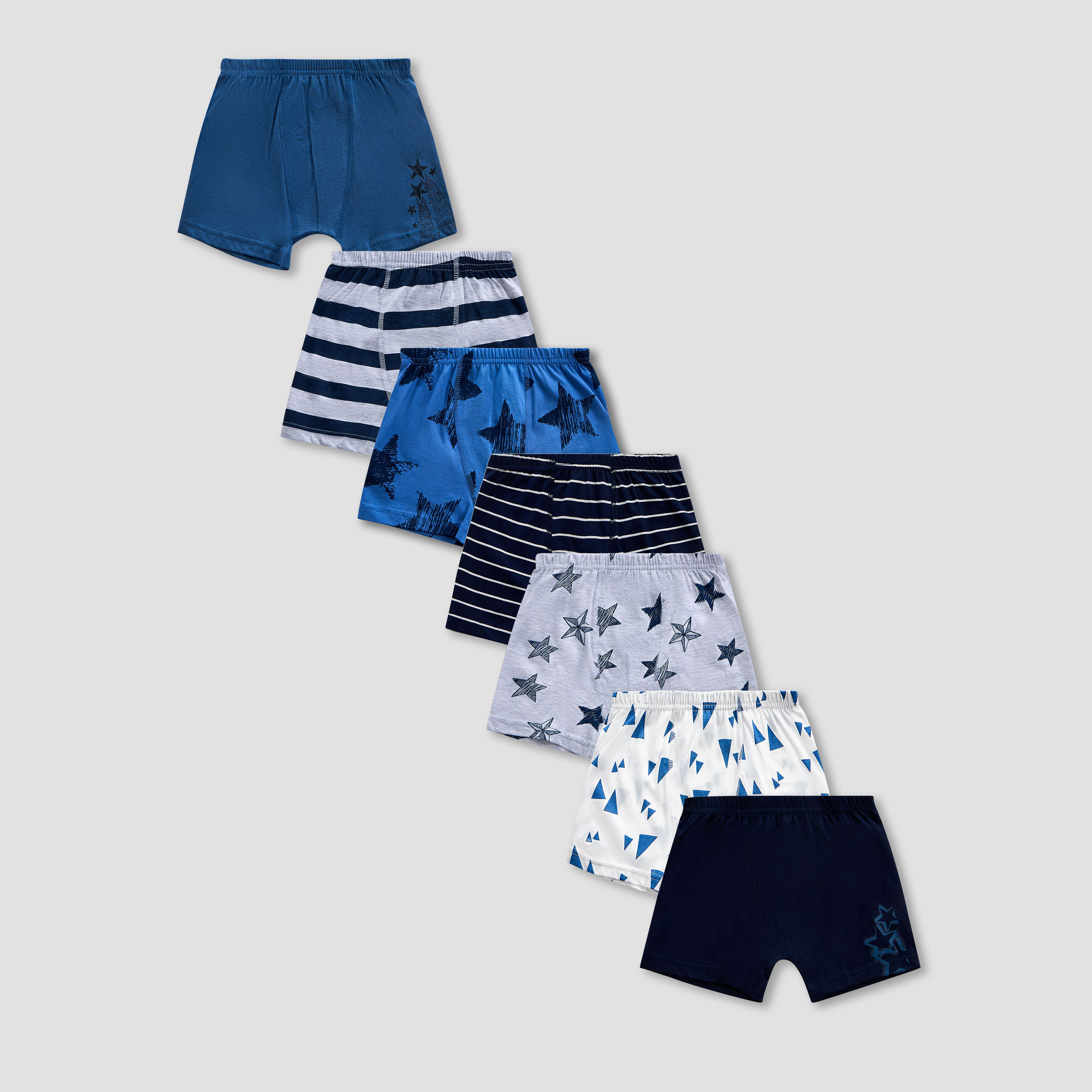 Juniors Printed Boxers with Elasticated Waistband - Set of 7-baby-boys-clothing-innerwear-image-1