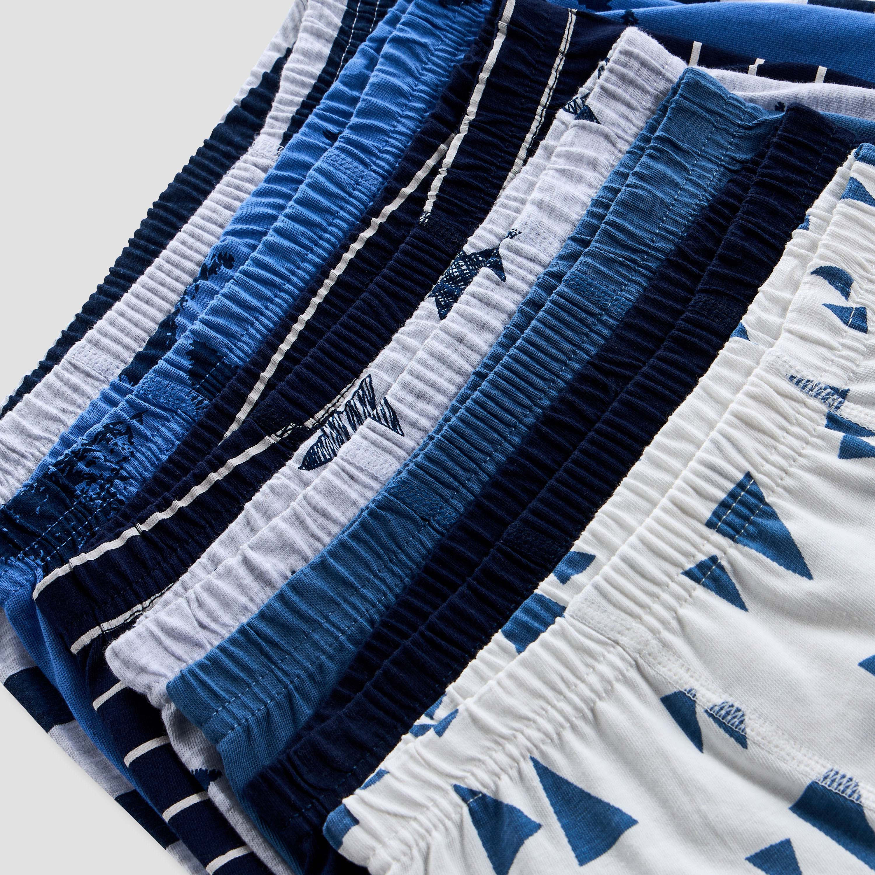 Juniors Printed Boxers with Elasticated Waistband - Set of 7-baby-boys-clothing-innerwear-image-9