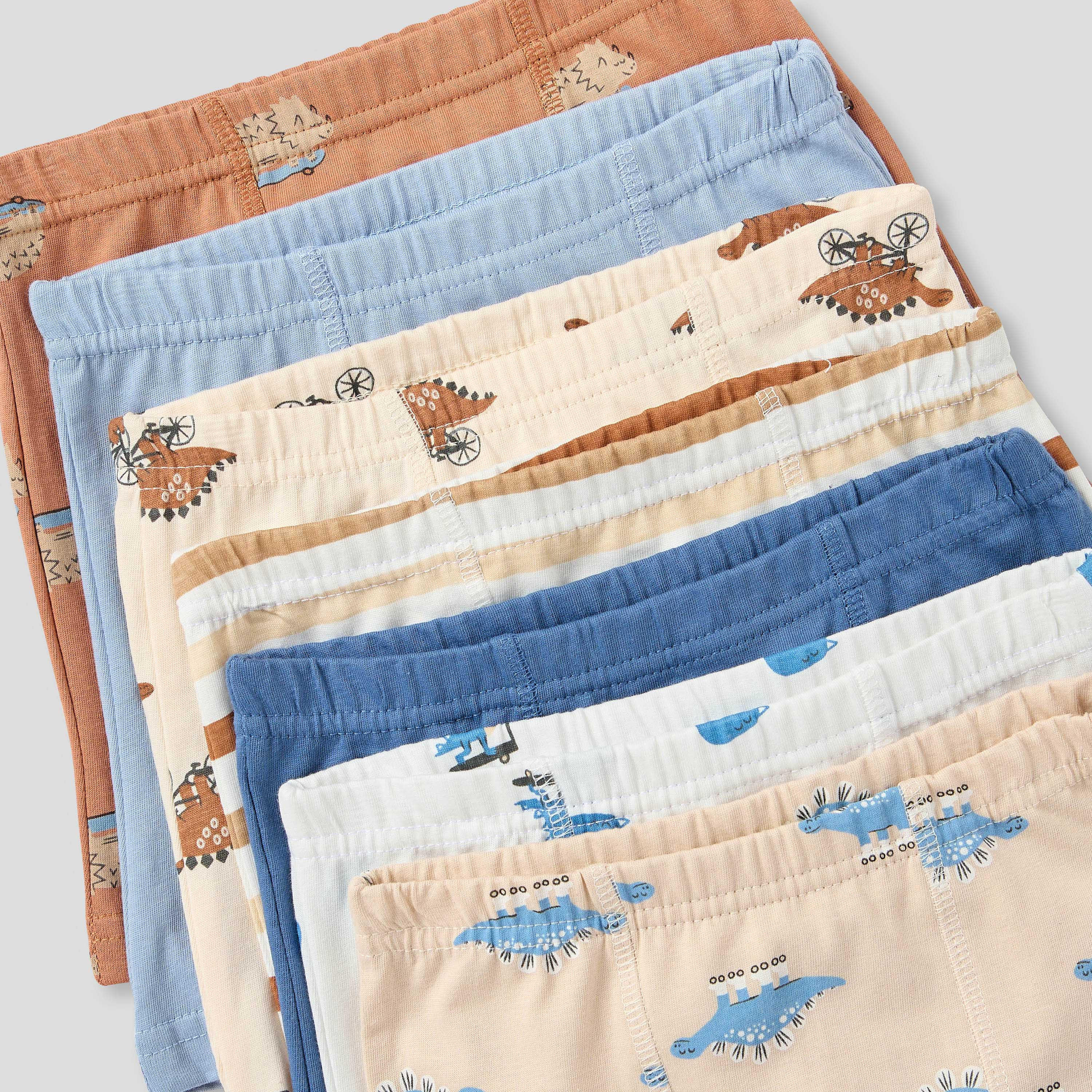 Juniors Printed Boxers with Elasticated Waistband - Set of 7-baby-boys-clothing-innerwear-image-9