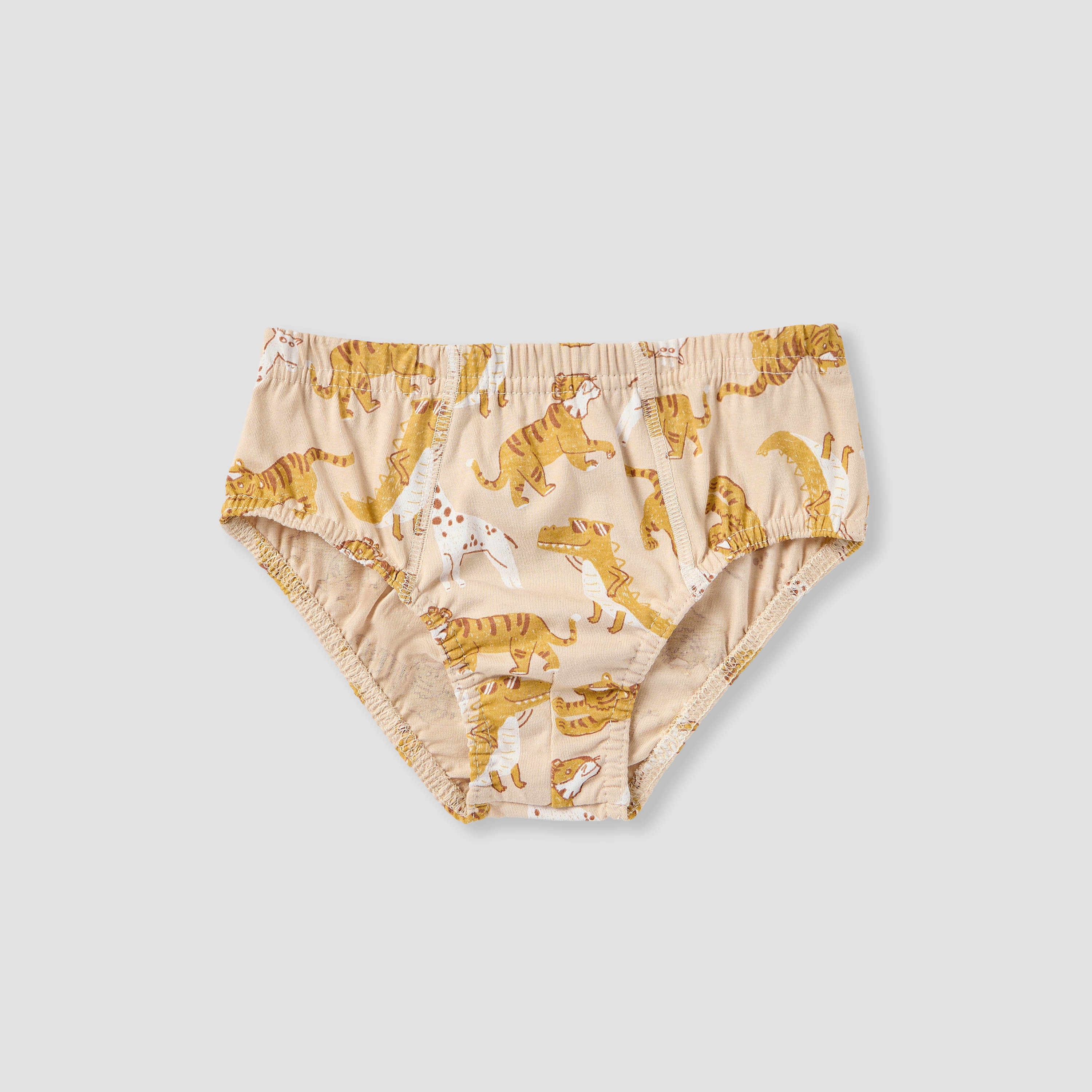 Juniors Tiger Print Briefs with Elasticated Waistband - Set of 5-boys-clothing-innerwear-boxersandbriefs-image-4