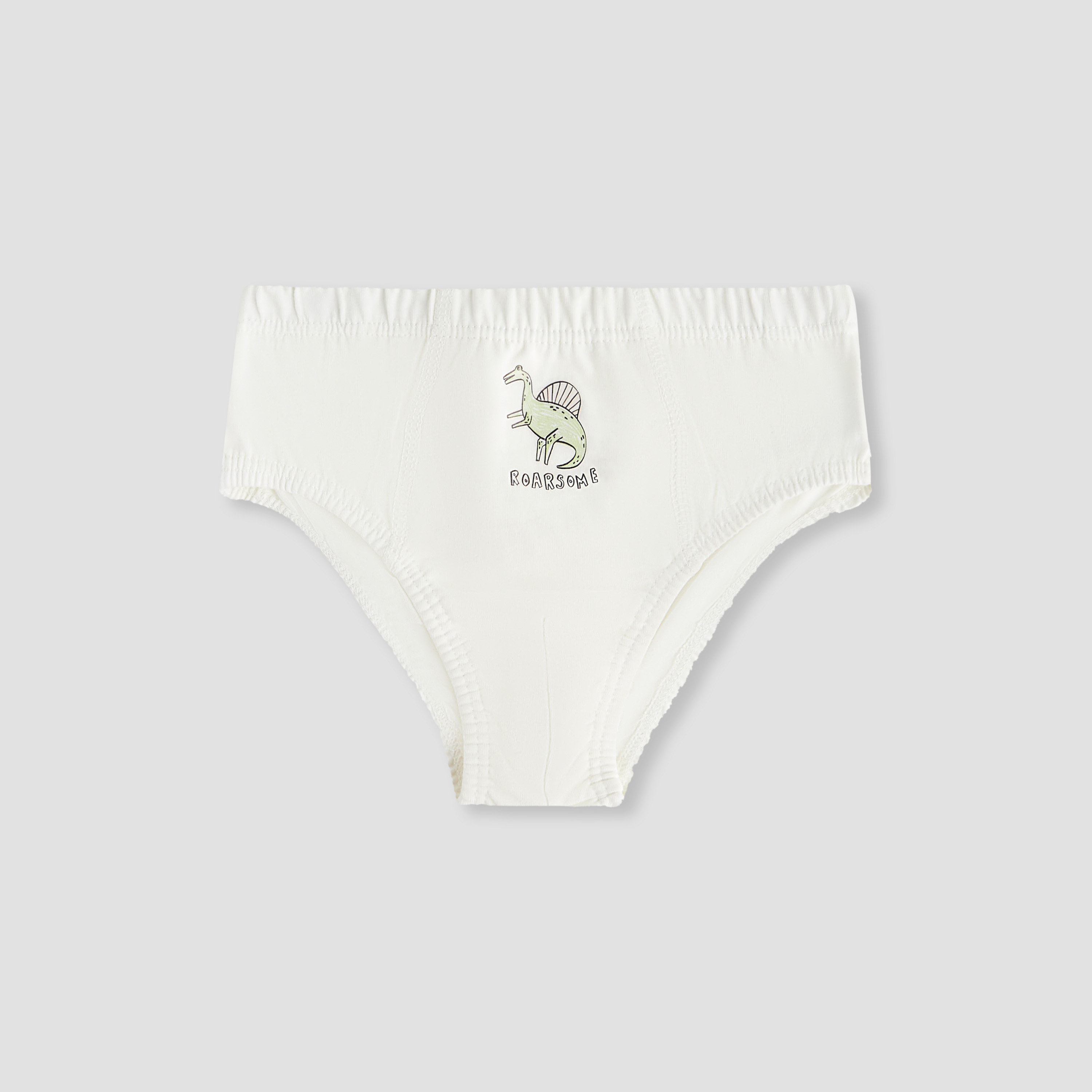 Juniors Boys Briefs with Dinosaur Print - Cotton - Set of 5-baby-boys-clothing-innerwear-image-6
