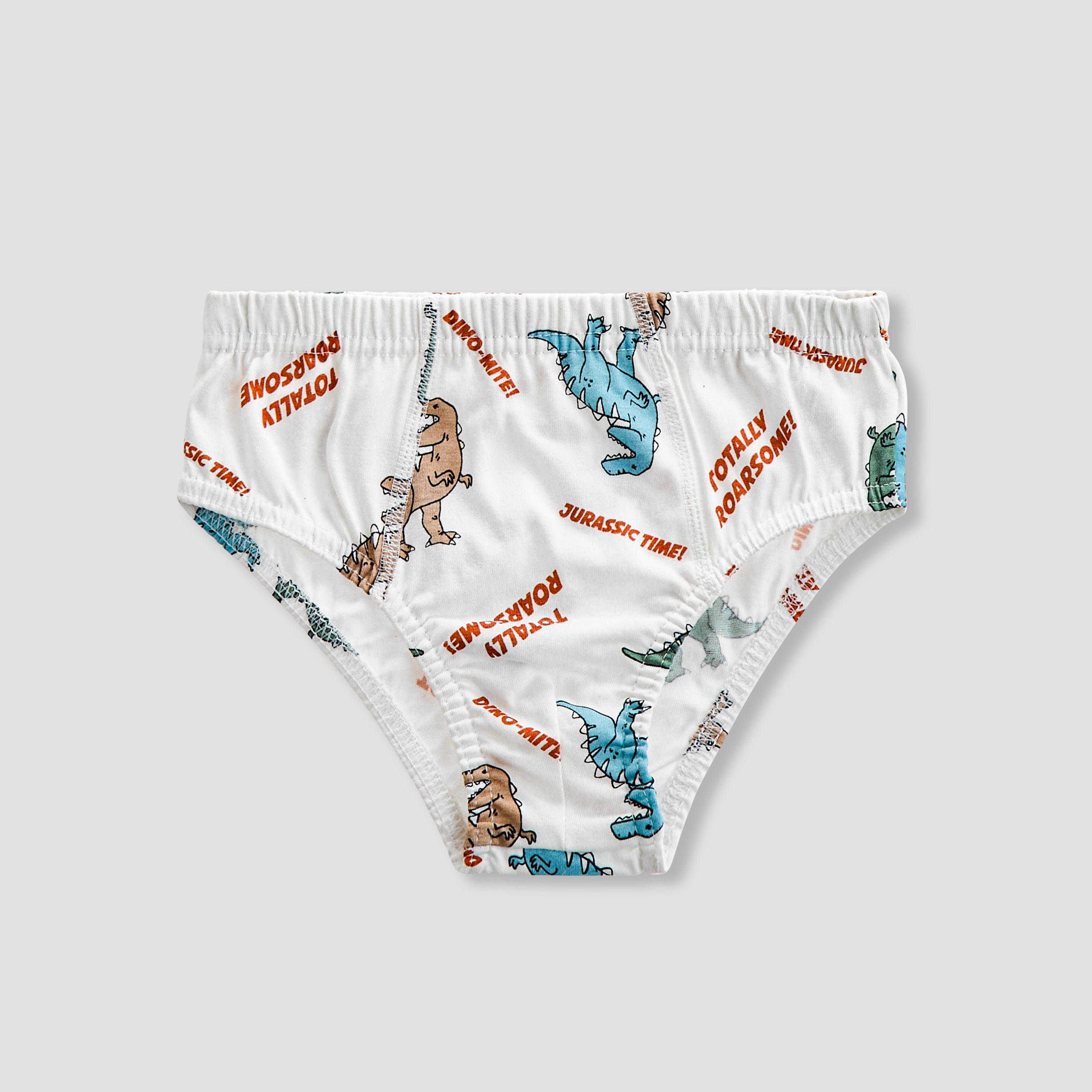 Juniors Boys Briefs with Dinosaur Print - 5-Piece Set-boys-clothing-innerwear-boxersandbriefs-image-6