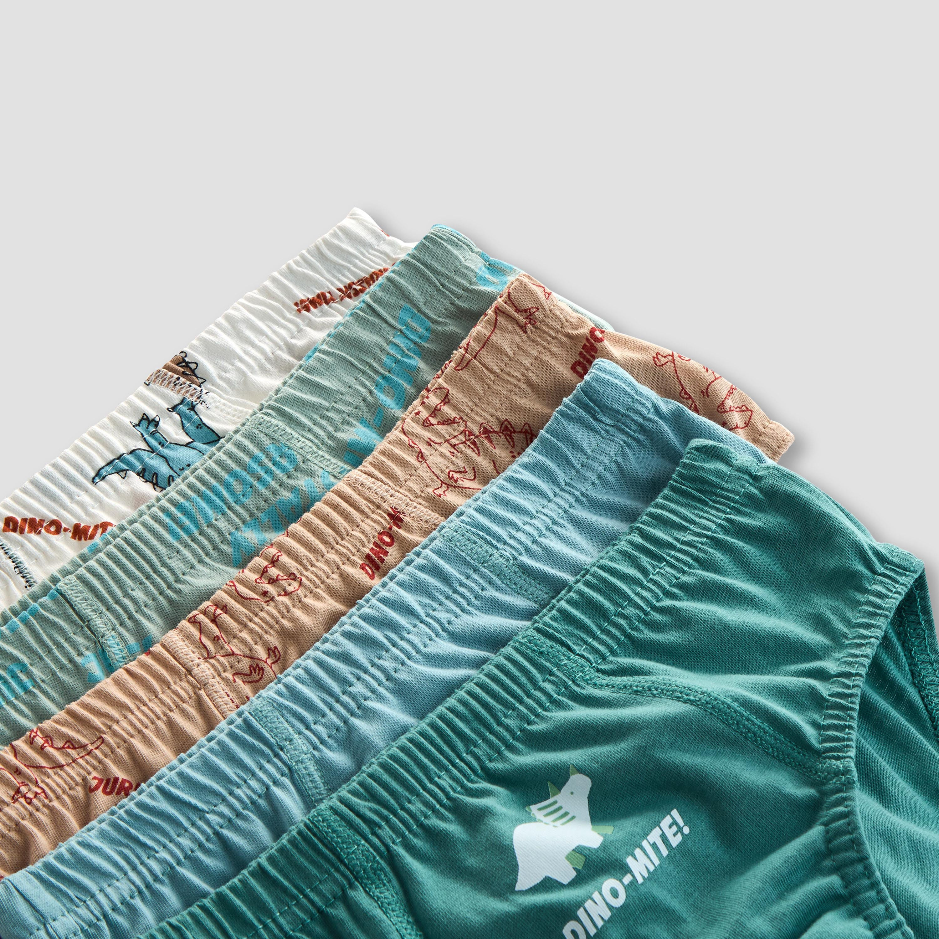 Juniors Boys Briefs with Dinosaur Print - 5-Piece Set-boys-clothing-innerwear-boxersandbriefs-image-7