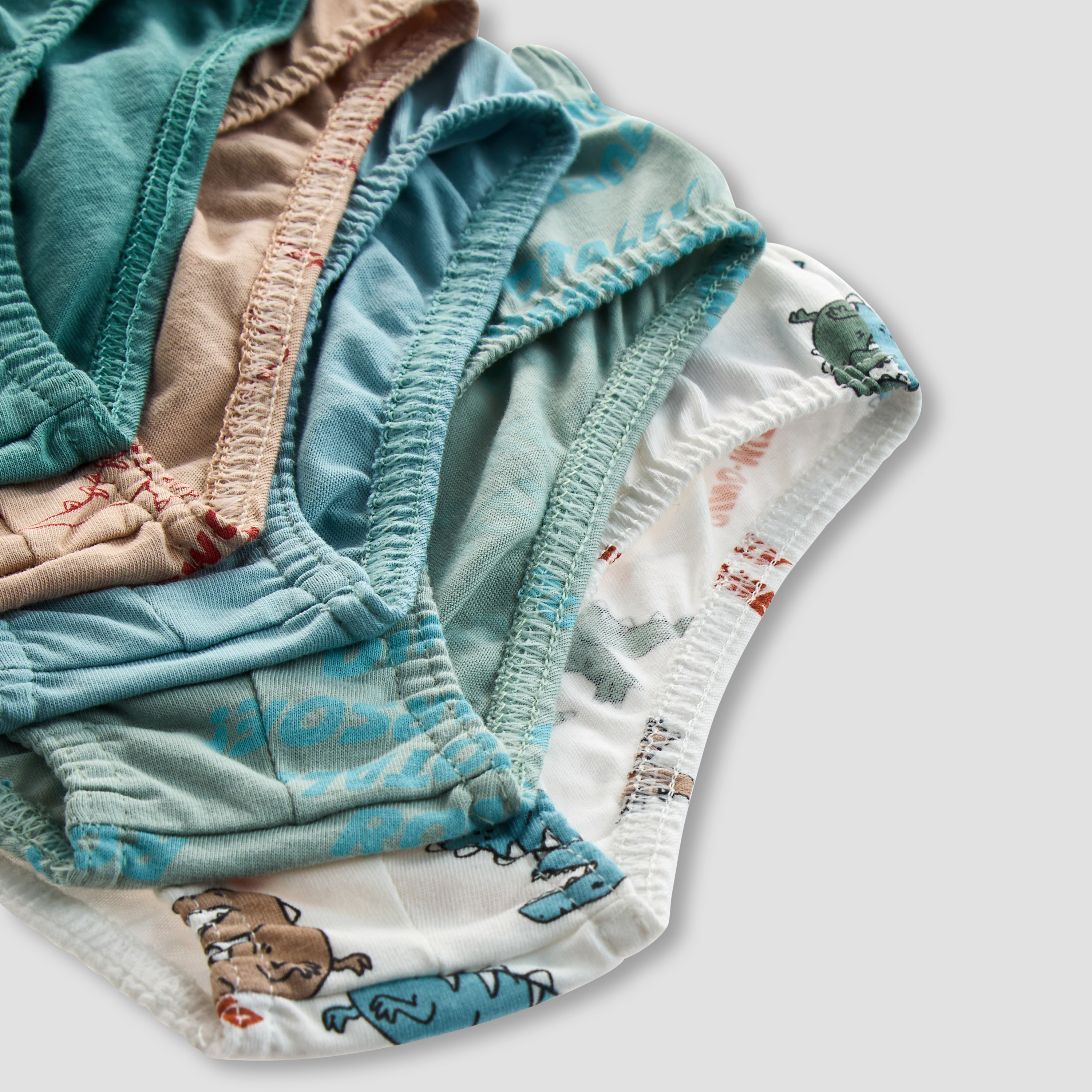 Juniors Boys Briefs with Dinosaur Print - 5-Piece Set-boys-clothing-innerwear-boxersandbriefs-image-8