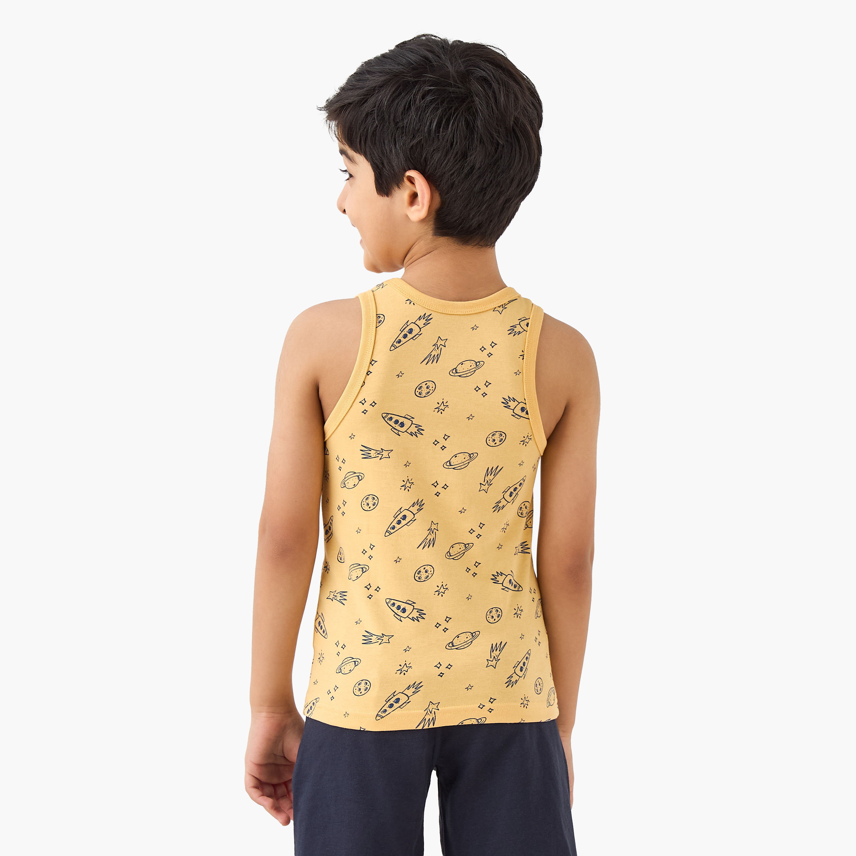 Juniors Space Print Vest - Set of 3-boys-clothing-innerwear-vests-image-5