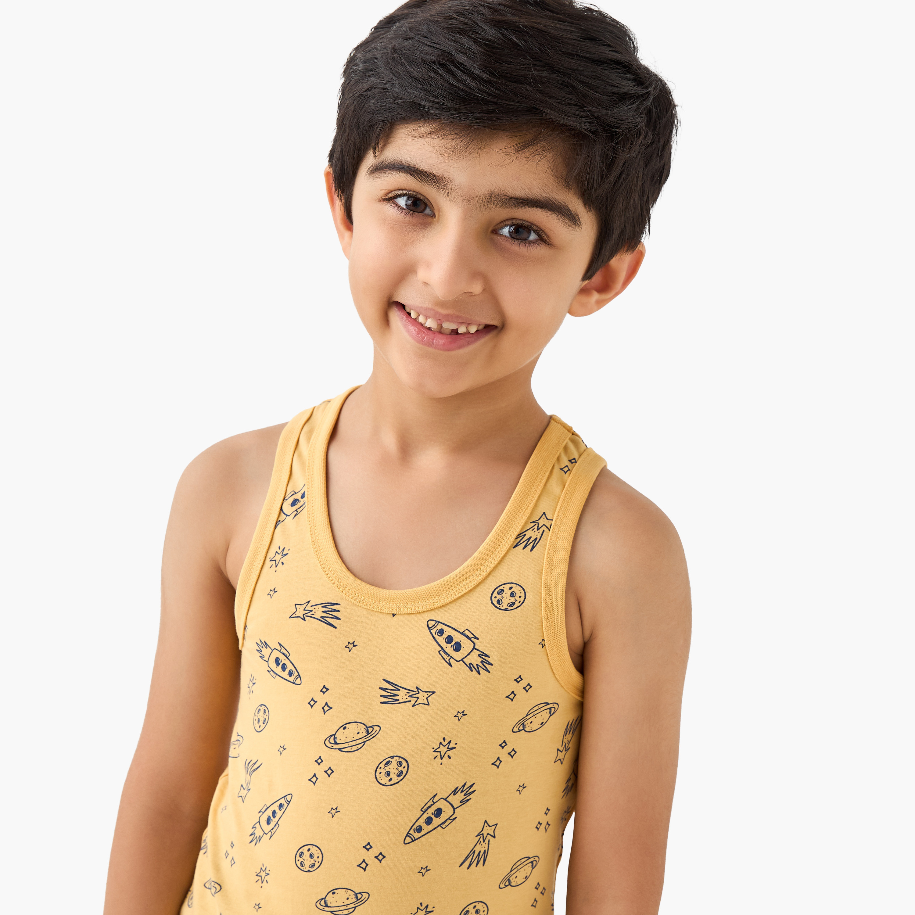 Juniors Space Print Vest - Set of 3-boys-clothing-innerwear-vests-image-6