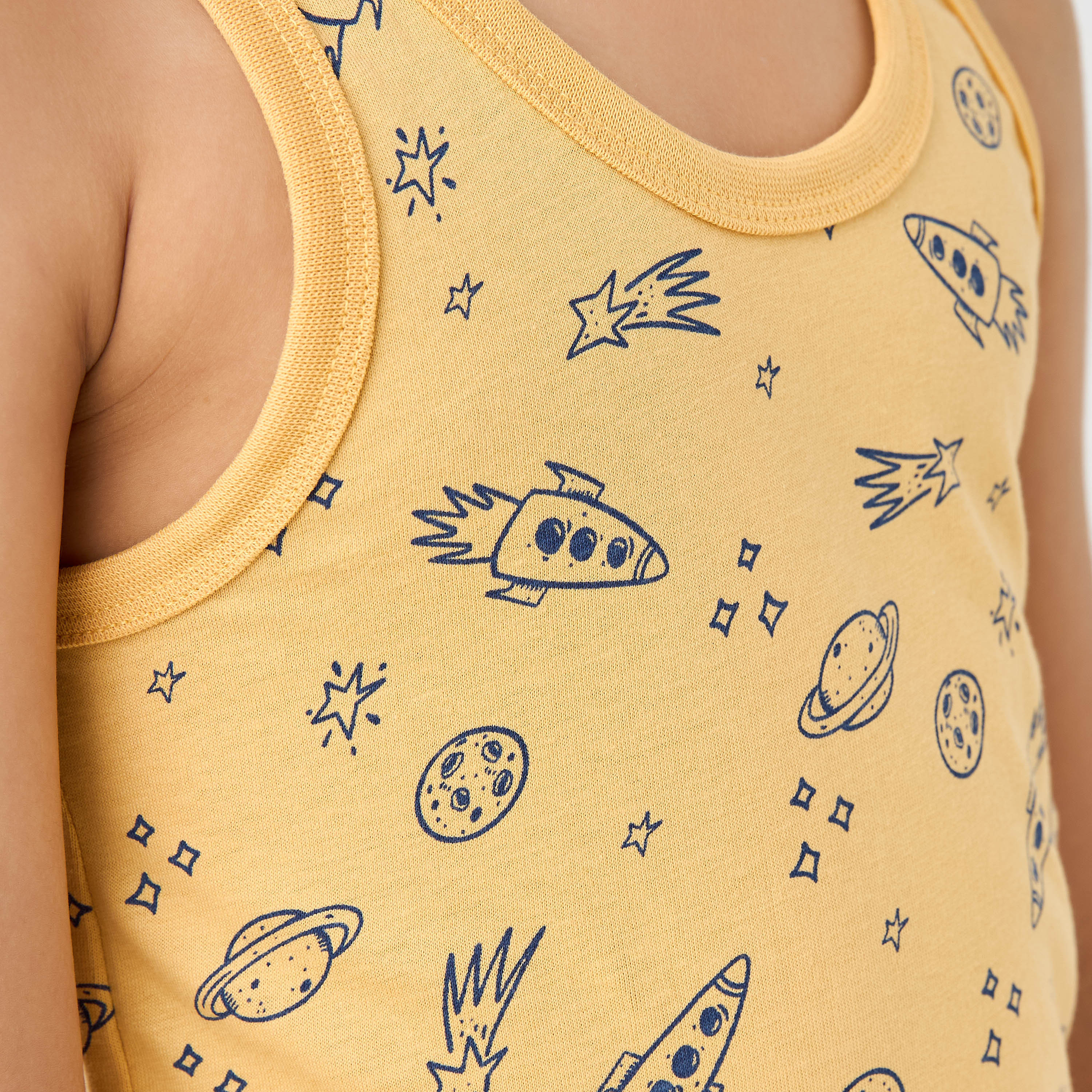 Juniors Space Print Vest - Set of 3-boys-clothing-innerwear-vests-image-7