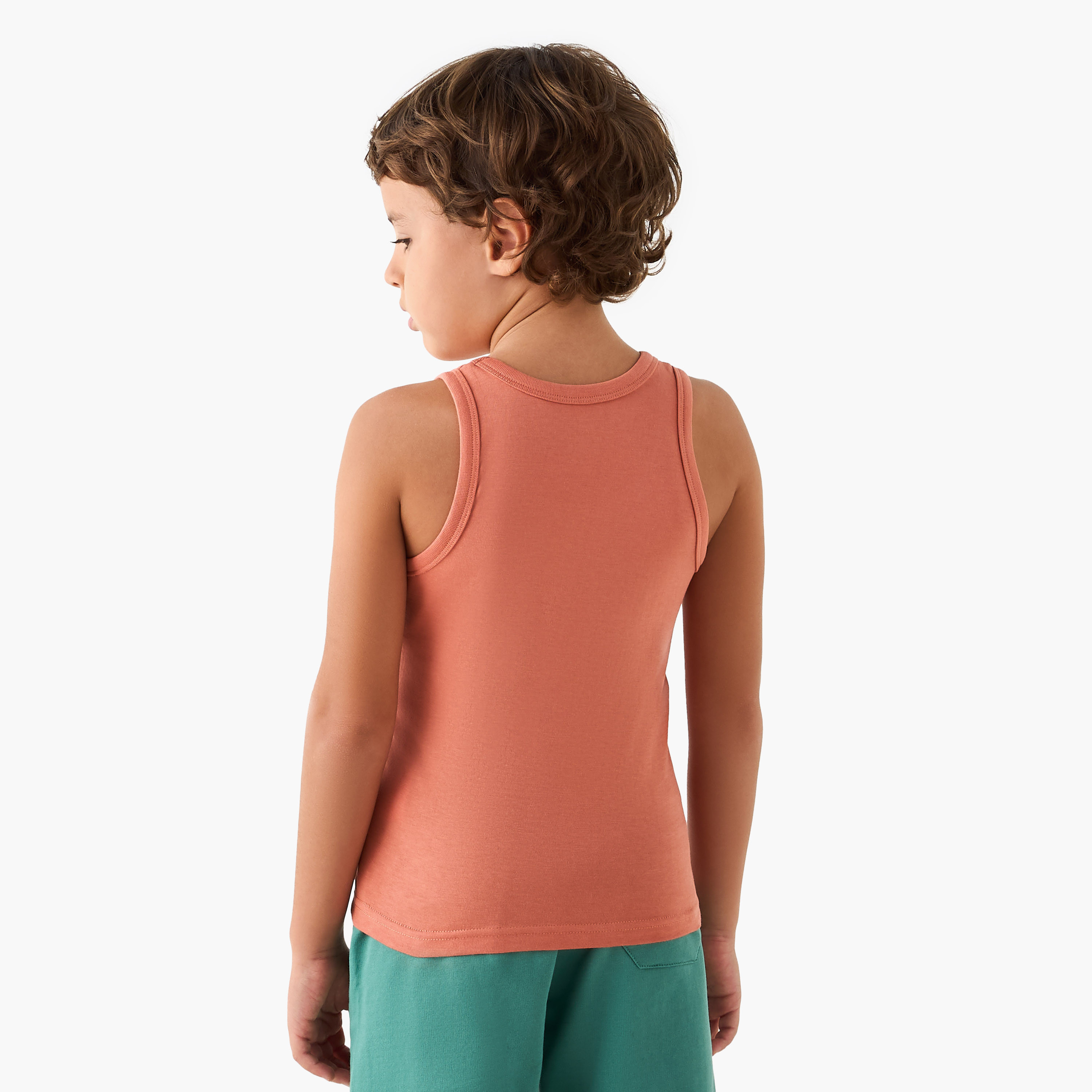 Juniors Construction Vehicle Print Vest - Set of 3-boys-clothing-innerwear-vests-image-5