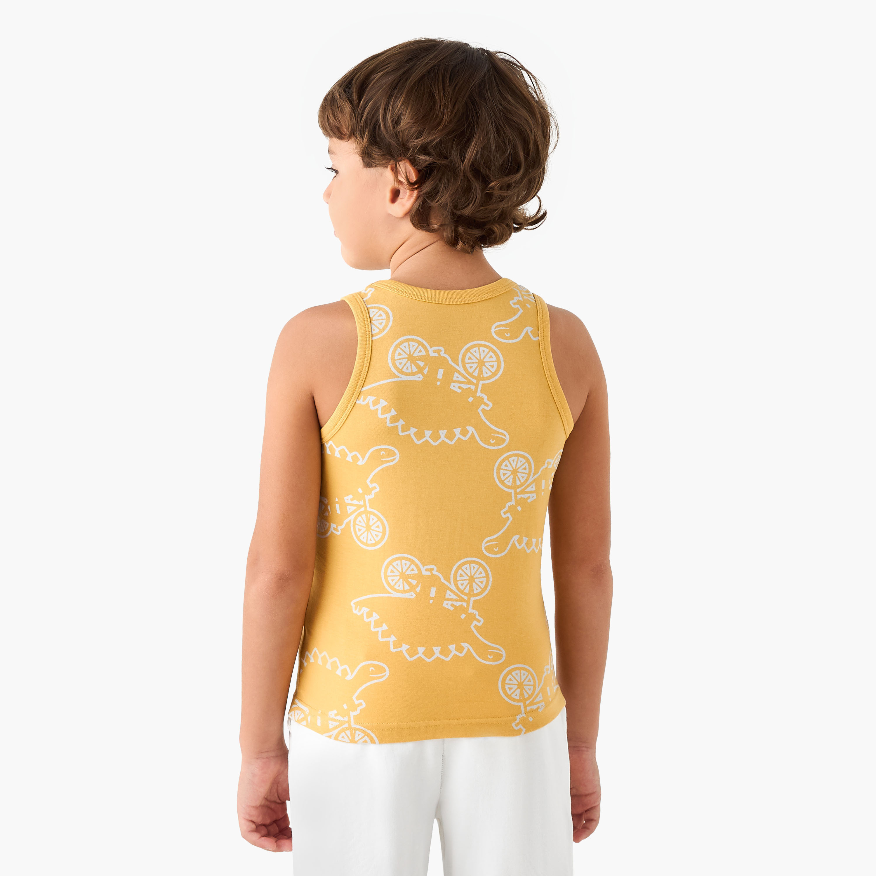 Juniors Dinosaur Print Vest - Set of 7-boys-clothing-innerwear-vests-image-9