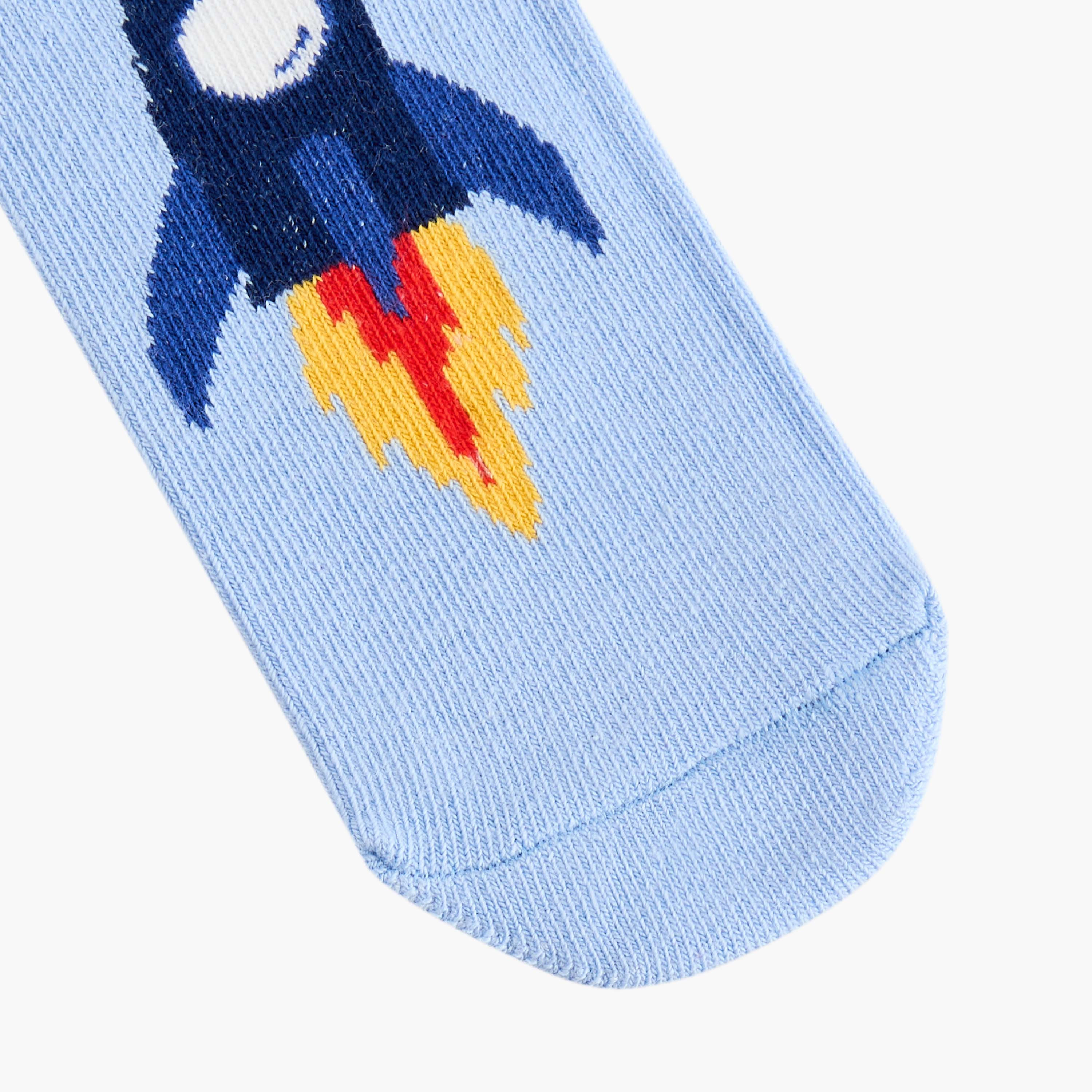 Juniors Space Print Ankle Length Socks - Set of 3-baby-boys-accessories-socks-image-3