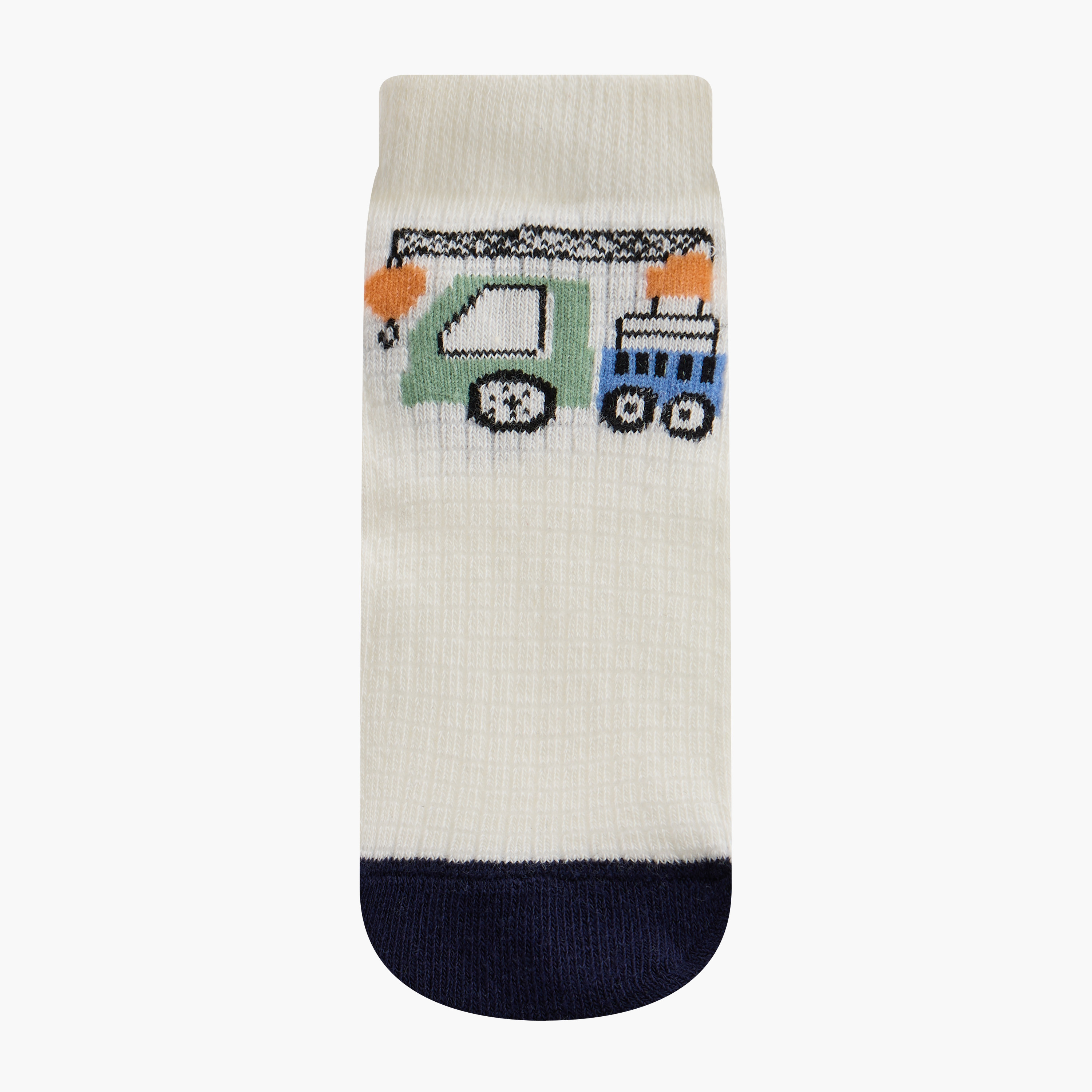 Juniors Vehicle Print Ankle Length Socks - Set of 3-baby-boys-accessories-socks-image-2