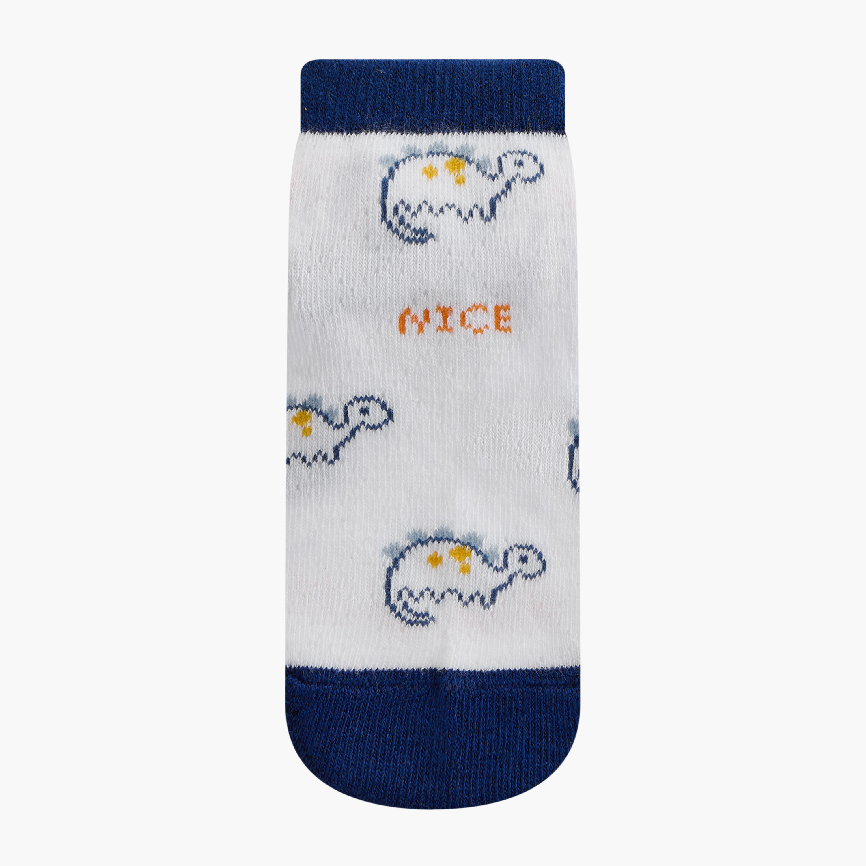 Juniors Dinosaur Print Ankle Length Socks - Set of 3-baby-boys-accessories-socks-image-2