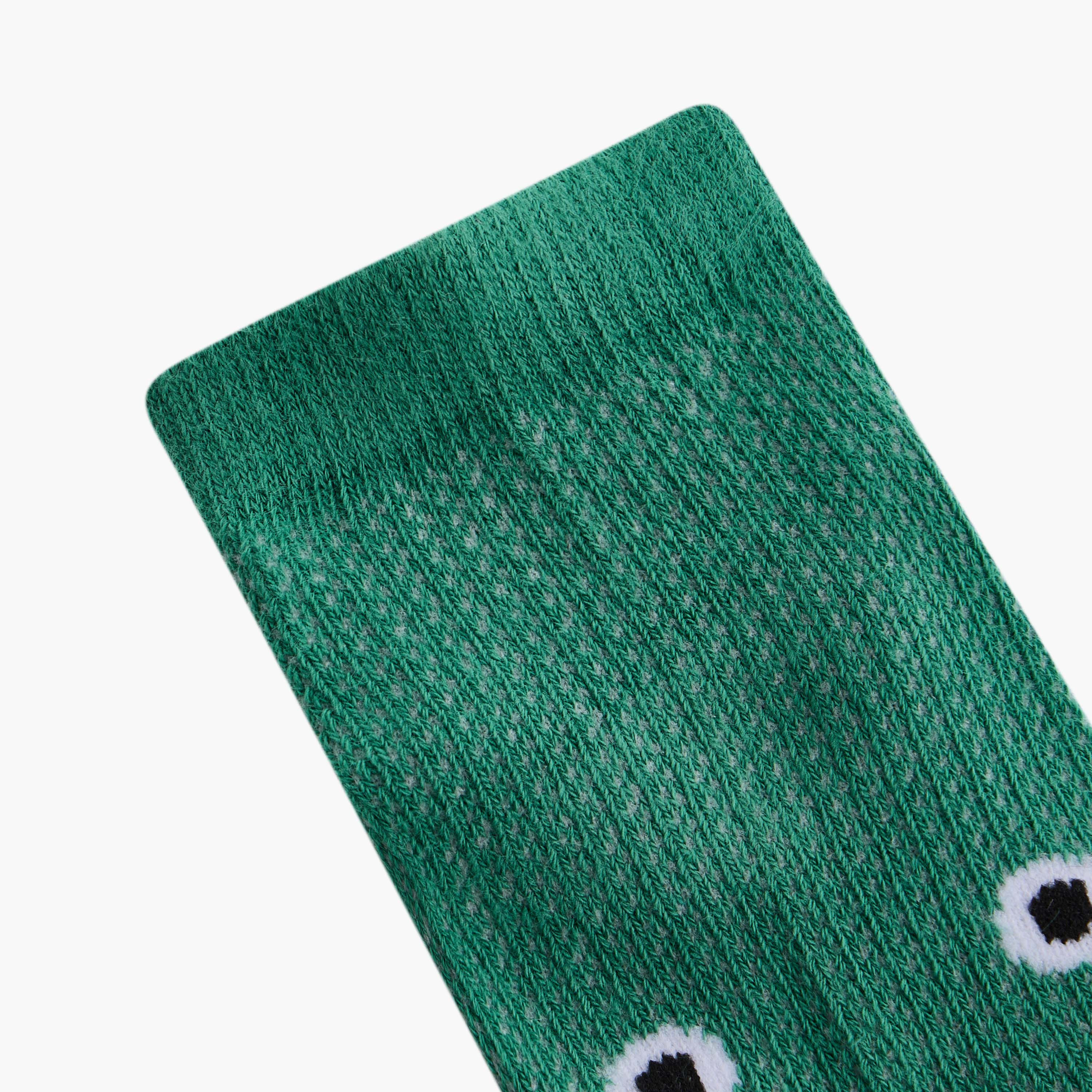 Juniors Dinosaur Print Ankle Length Socks - Set of 3-baby-boys-accessories-socks-image-5