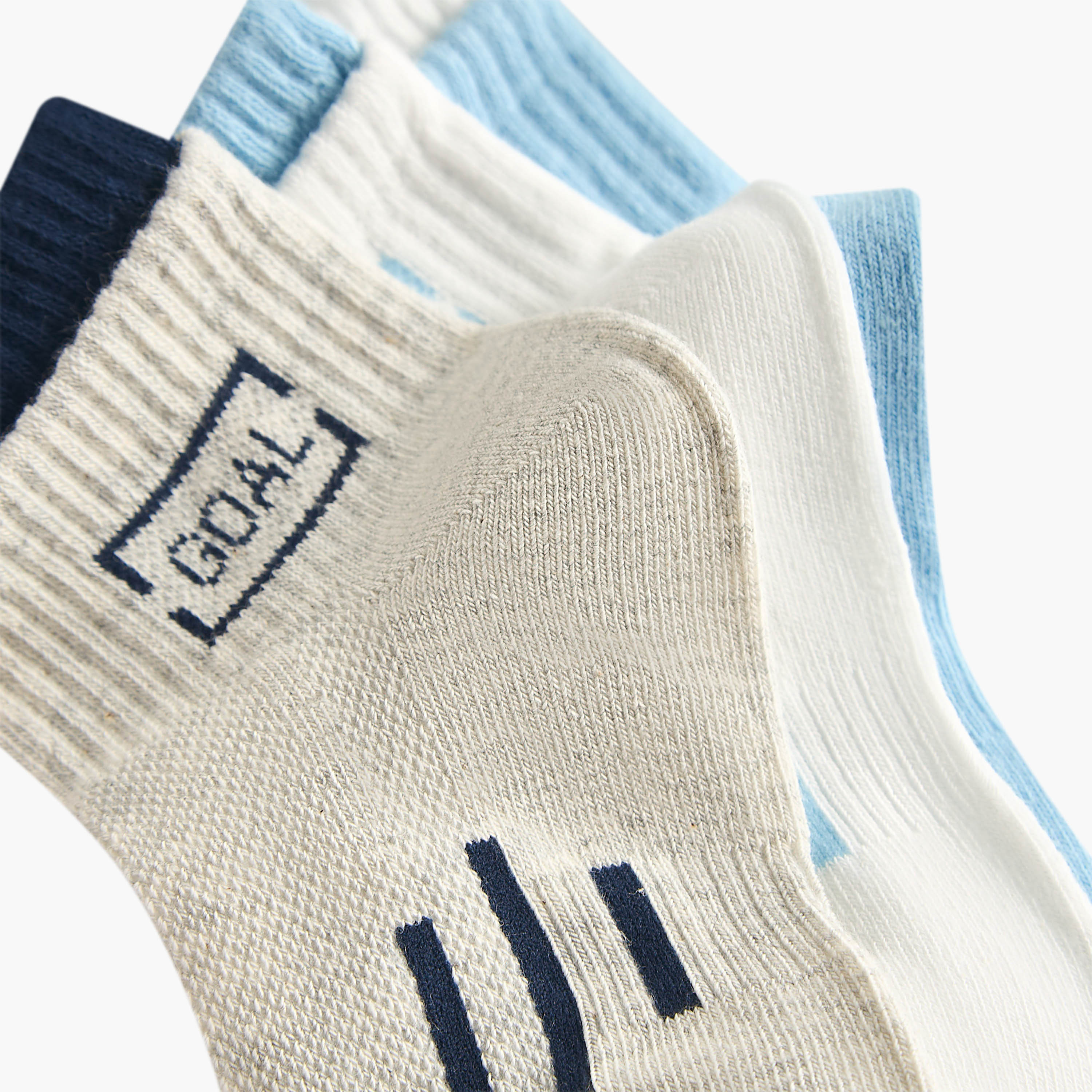 Pack of 3 Juniors Boys Socks with Text Print-baby-boys-accessories-socks-image-4