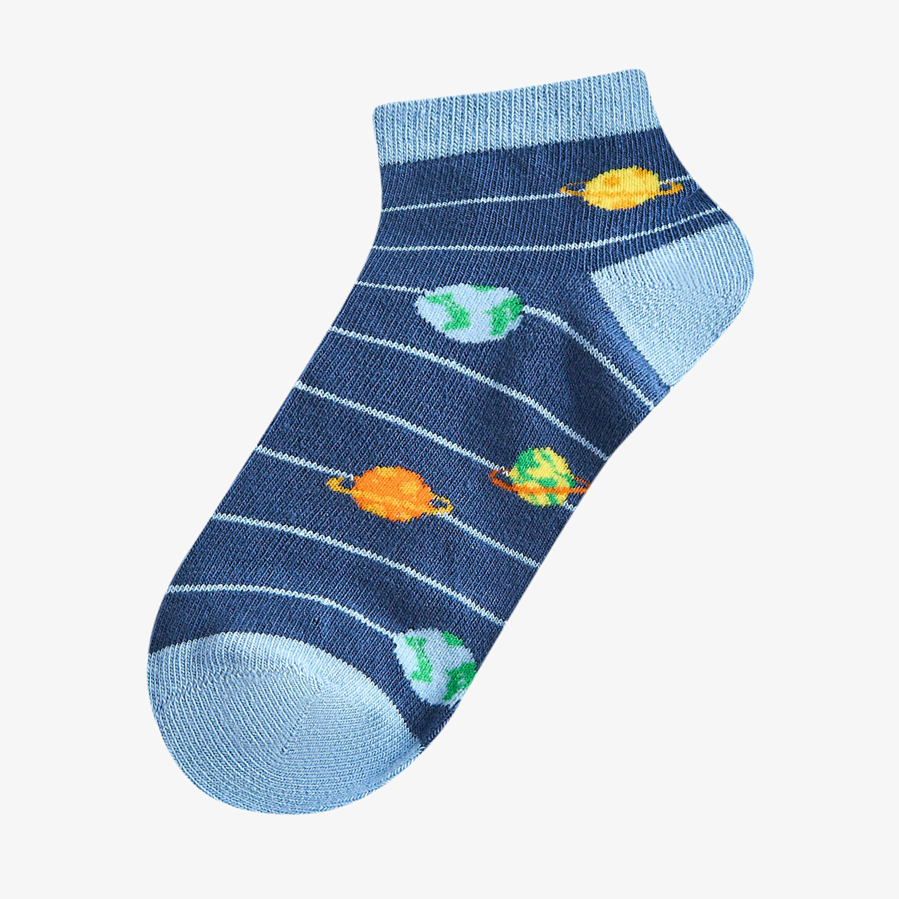 Pack of 3 Juniors Boys Socks with Space Print-baby-boys-accessories-socks-image-2