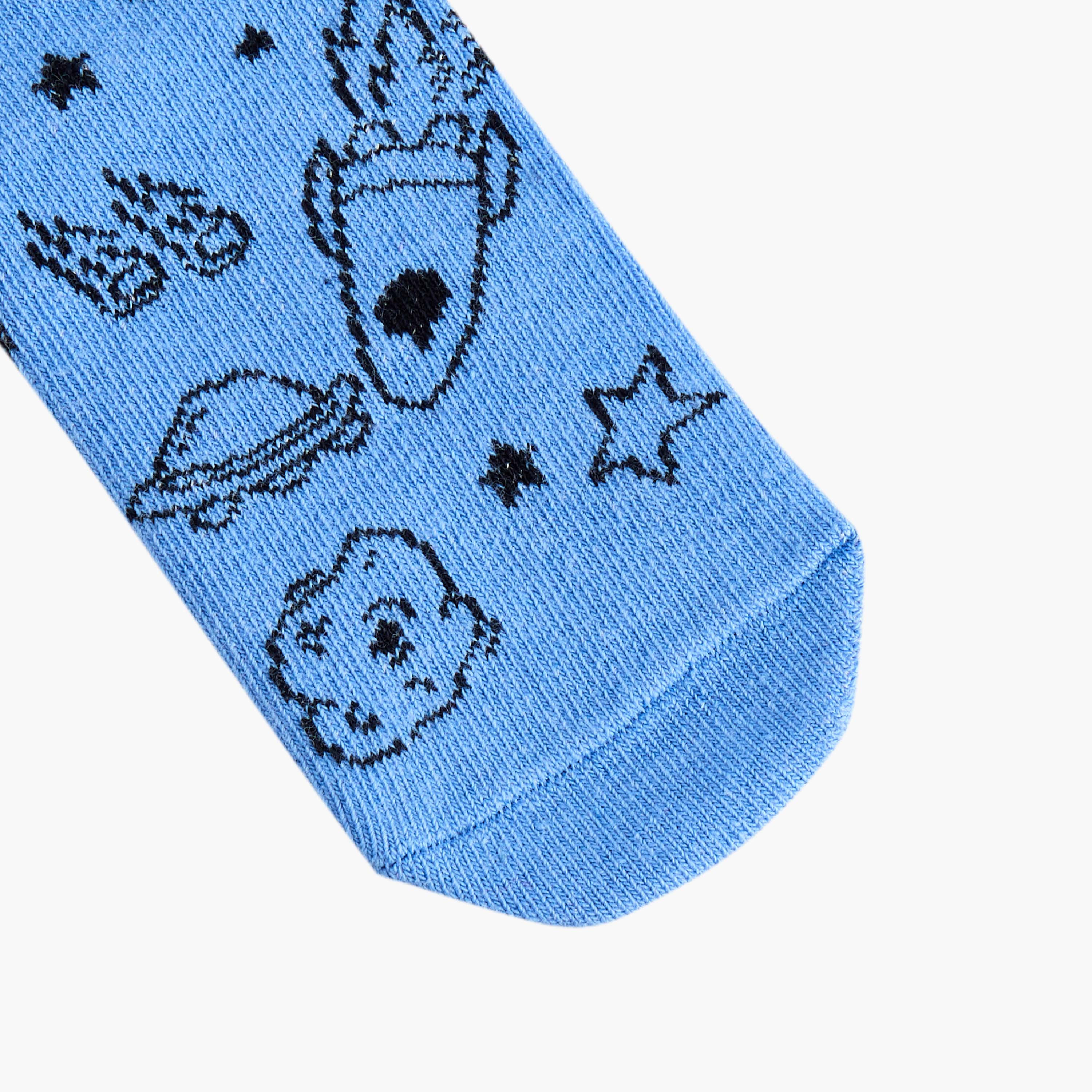 Juniors Space Print Ankle Length Socks - Set of 7-baby-boys-accessories-socks-image-3