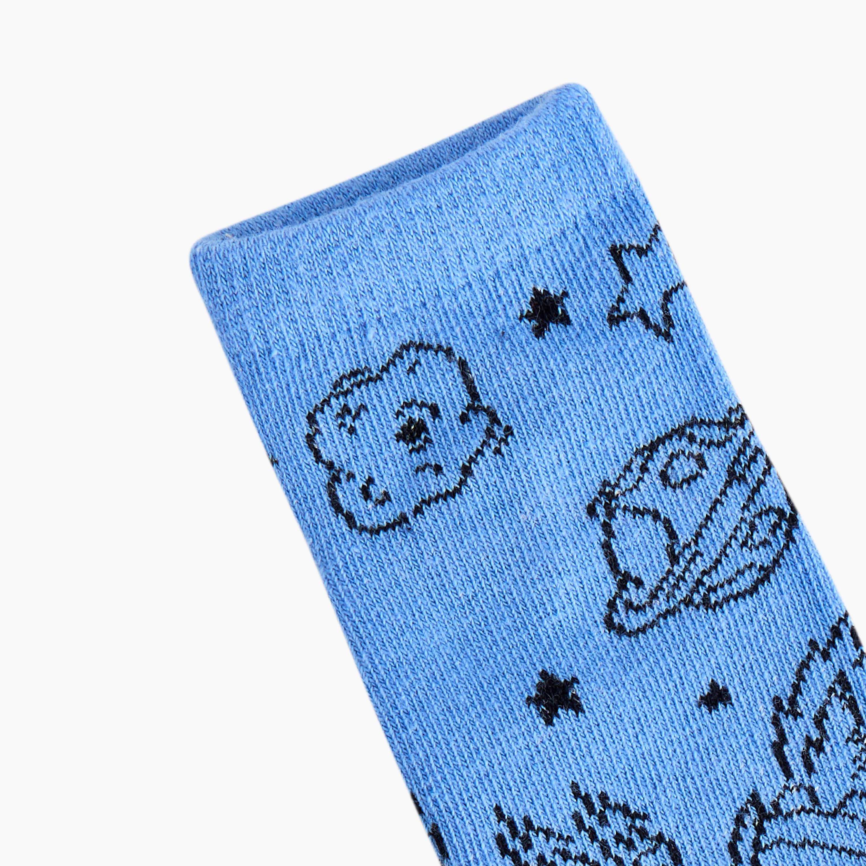 Juniors Space Print Ankle Length Socks - Set of 7-baby-boys-accessories-socks-image-5
