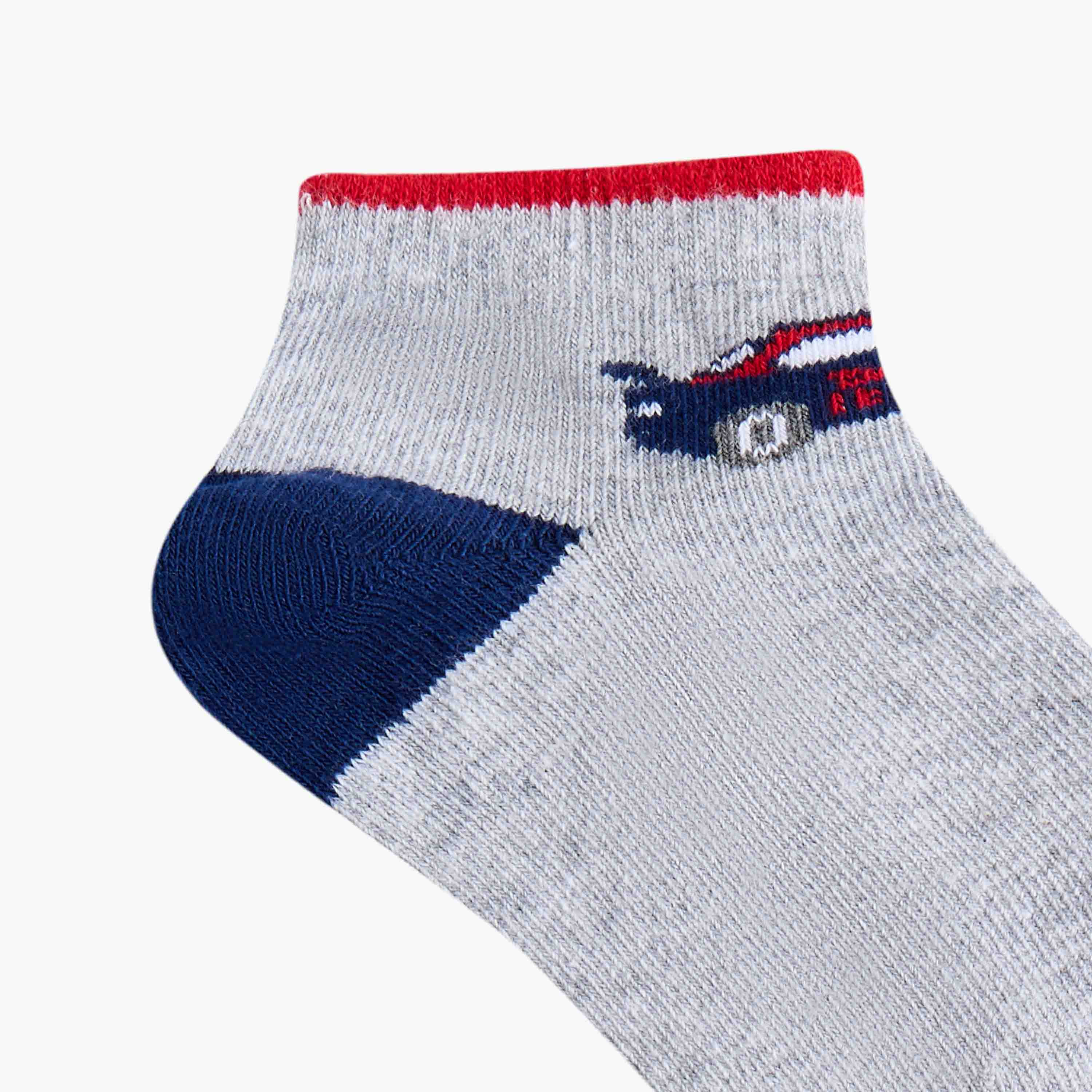 Juniors Car Print Ankle Length Socks - Set of 7-baby-boys-accessories-socks-image-5