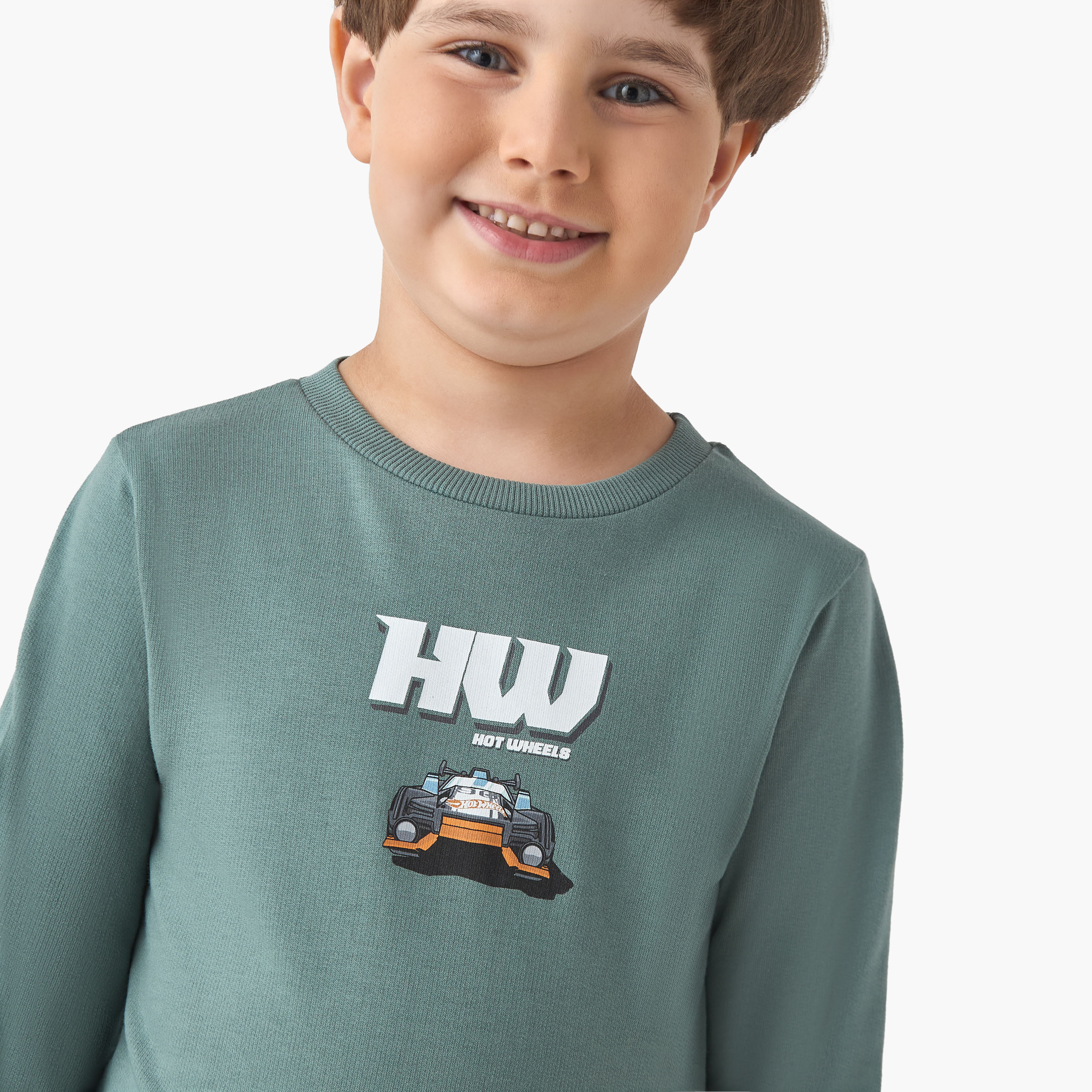 Boys Pyjama Set with Hot Wheels Print - Cotton - Long Sleeves - Crew Neck-boys-clothing-nightwear-image-5