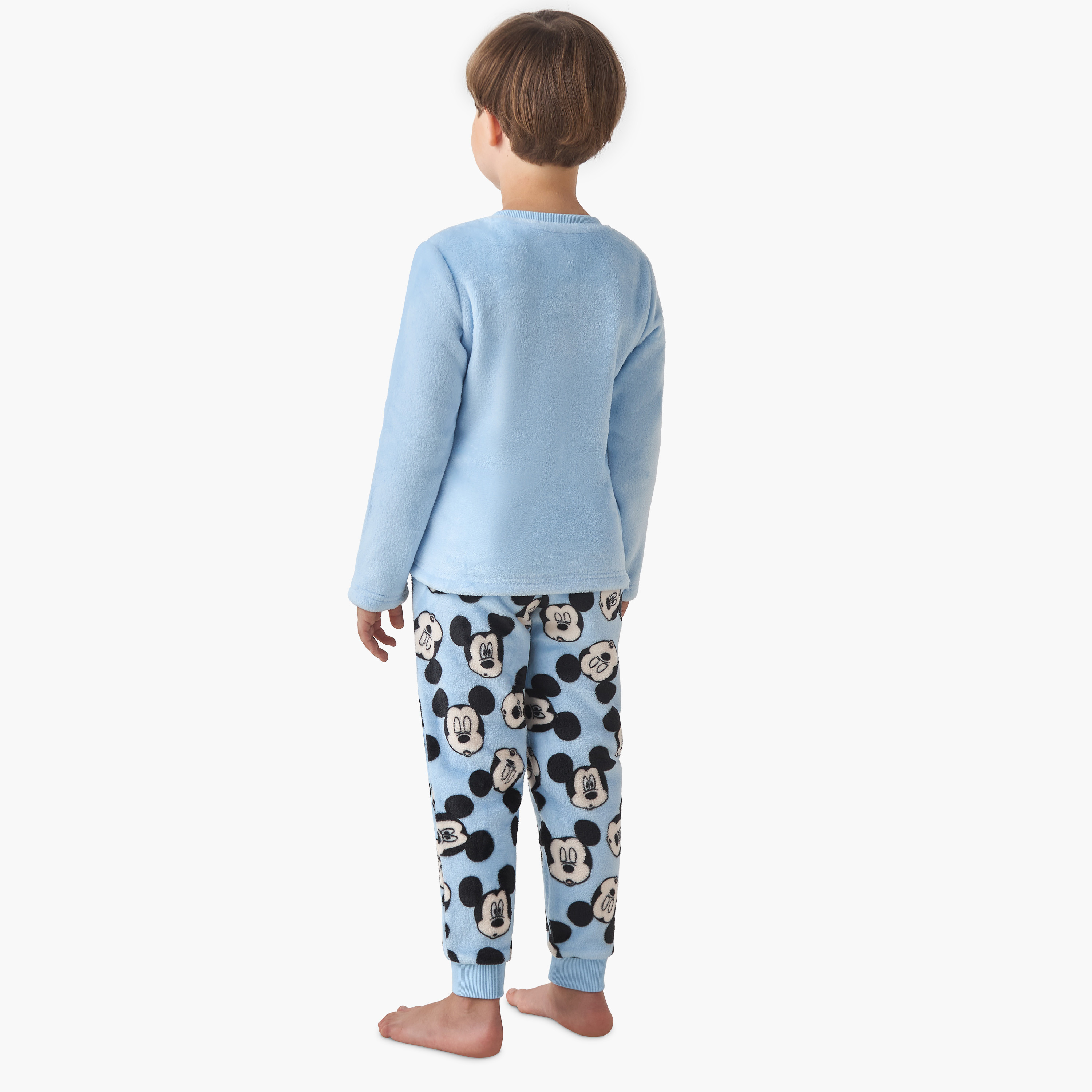 Disney Boys Pyjama Set with Mickey Mouse Applique - Polyester - Long Sleeves - Crew Neck-boys-clothing-nightwear-image-4
