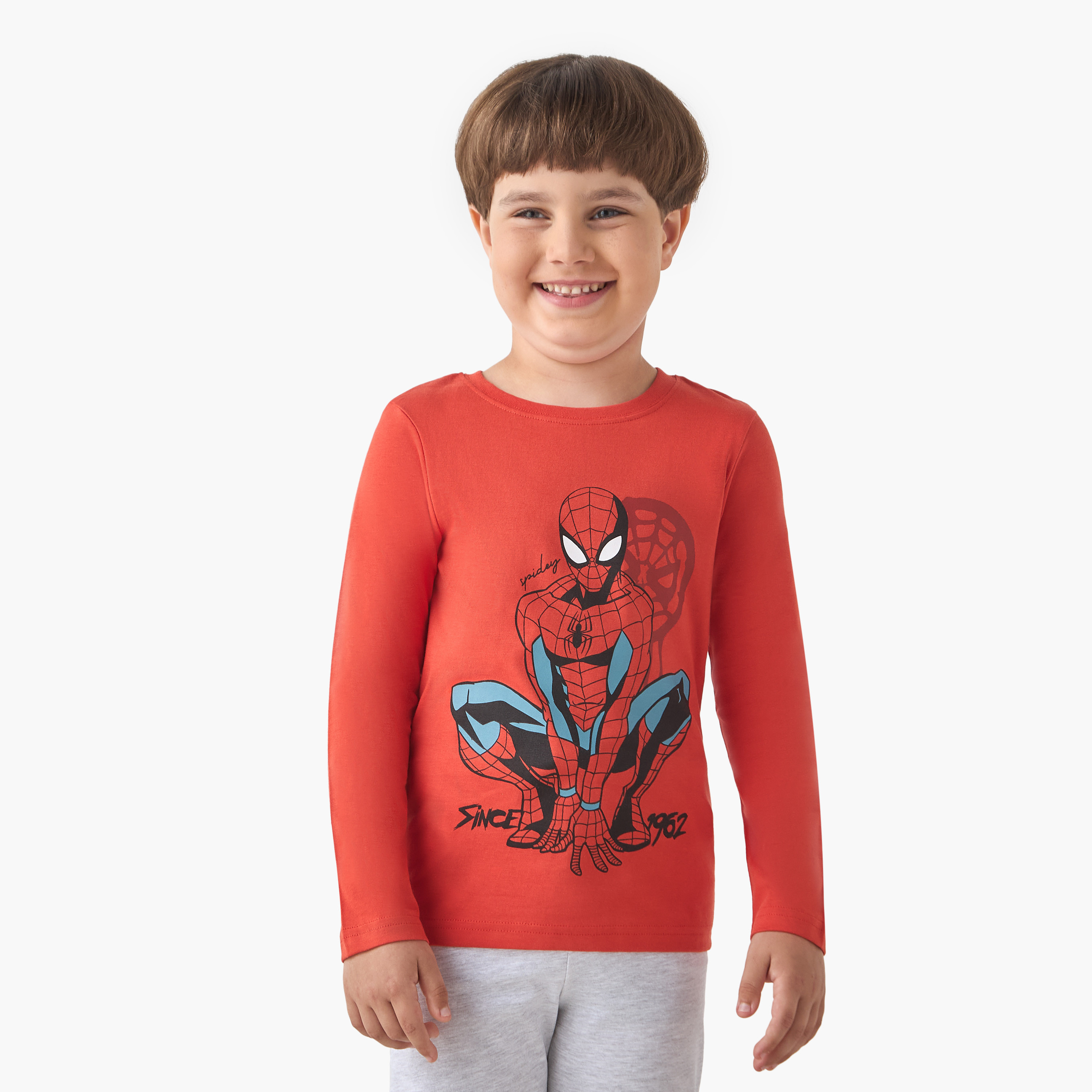 Boys T-shirt and Pyjamas with Spider-Man Print - Cotton - Long Sleeves - Set of 2-boys-clothing-nightwear-image-3