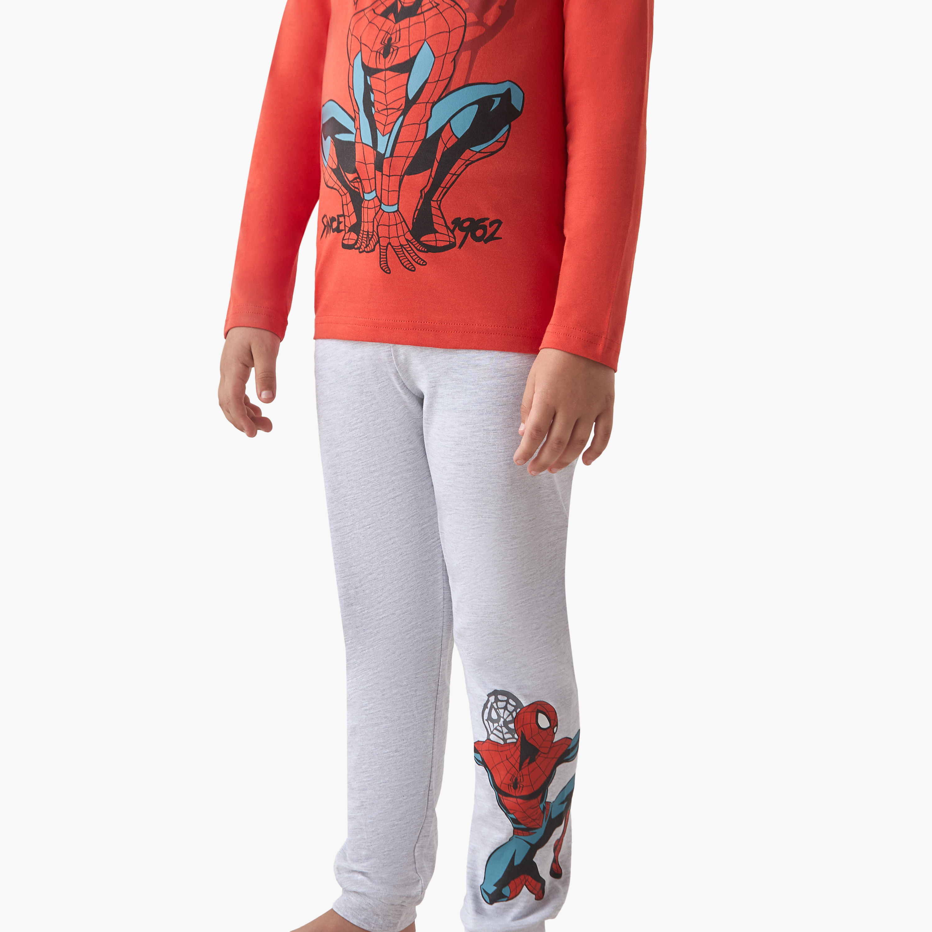 Boys T-shirt and Pyjamas with Spider-Man Print - Cotton - Long Sleeves - Set of 2-boys-clothing-nightwear-image-6