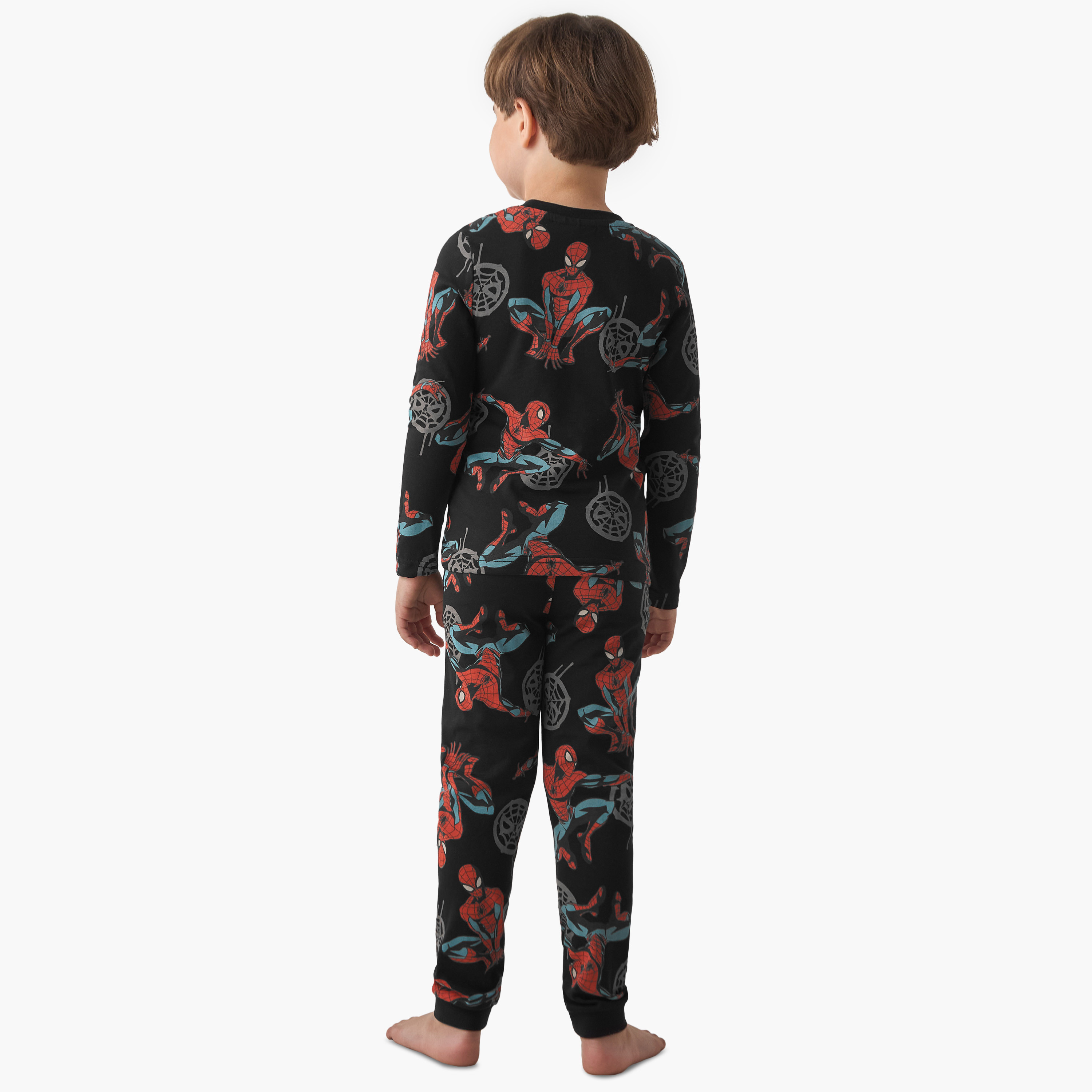 Boys T-shirt and Pyjamas with Spider-Man Print - Cotton - Long Sleeves - Set of 2-boys-clothing-nightwear-image-9