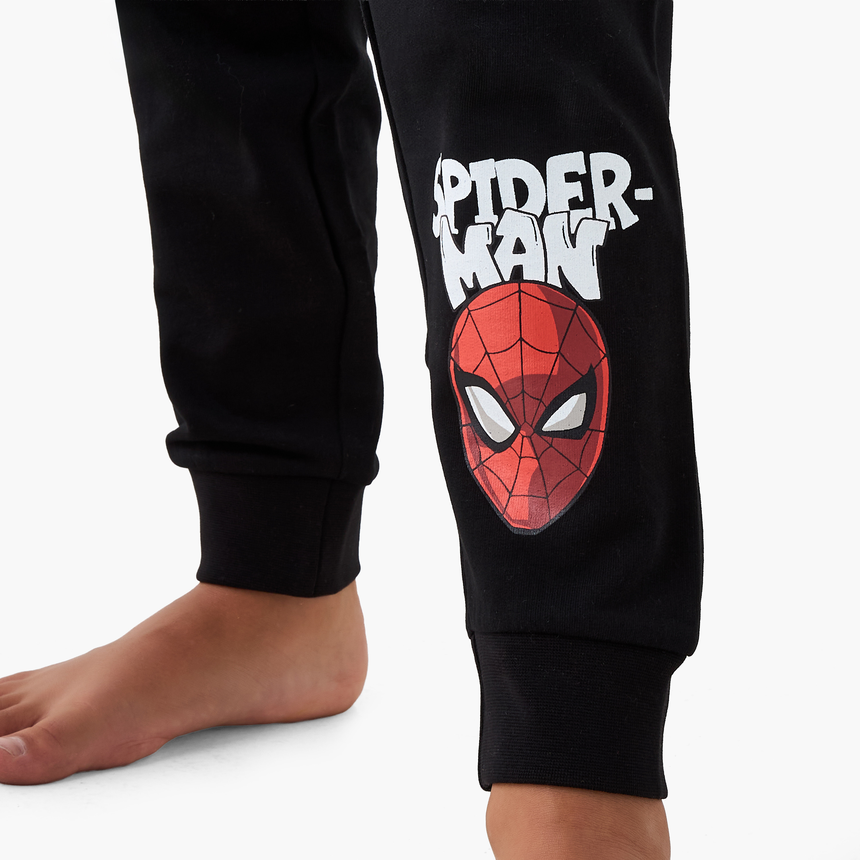 Spider-Man Print T-shirt and Pyjama Set-boys-clothing-nightwear-image-6