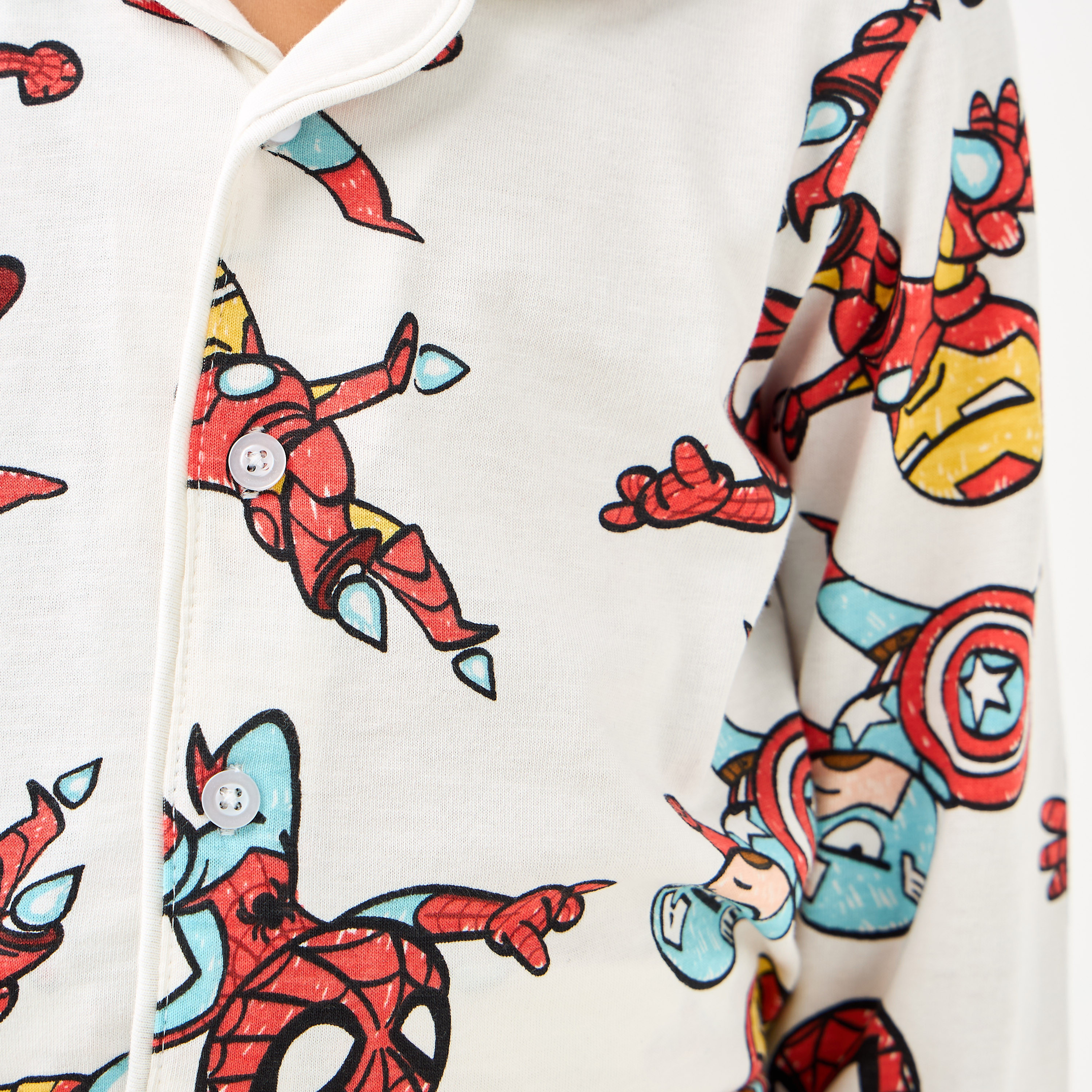 Avengers Print Shirt and Pyjama Set-boys-clothing-nightwear-image-6