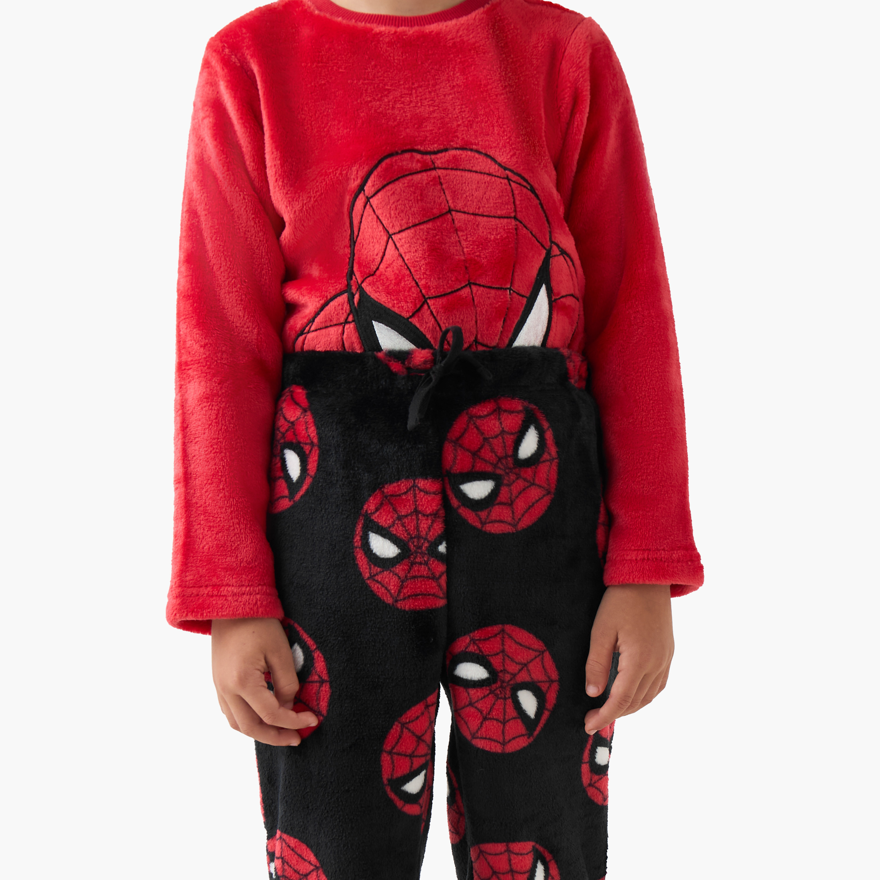 Boys T-shirt and Pyjama Set with Spider-Man Texture - Polyester - Long Sleeves - Crew Neck-boys-clothing-nightwear-image-5