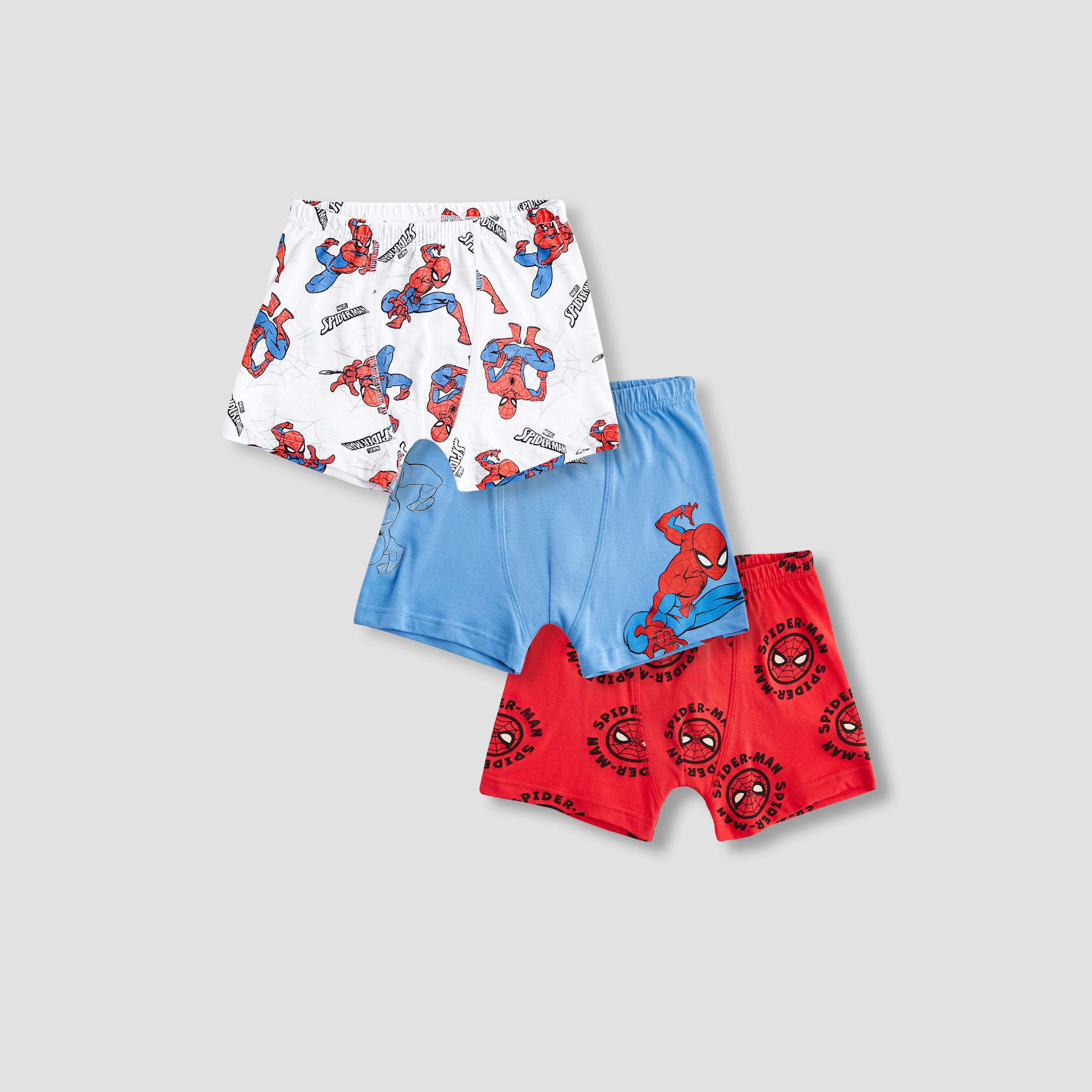 Spider-Man Print Boxers - Set of 3-baby-boys-clothing-innerwear-image-1