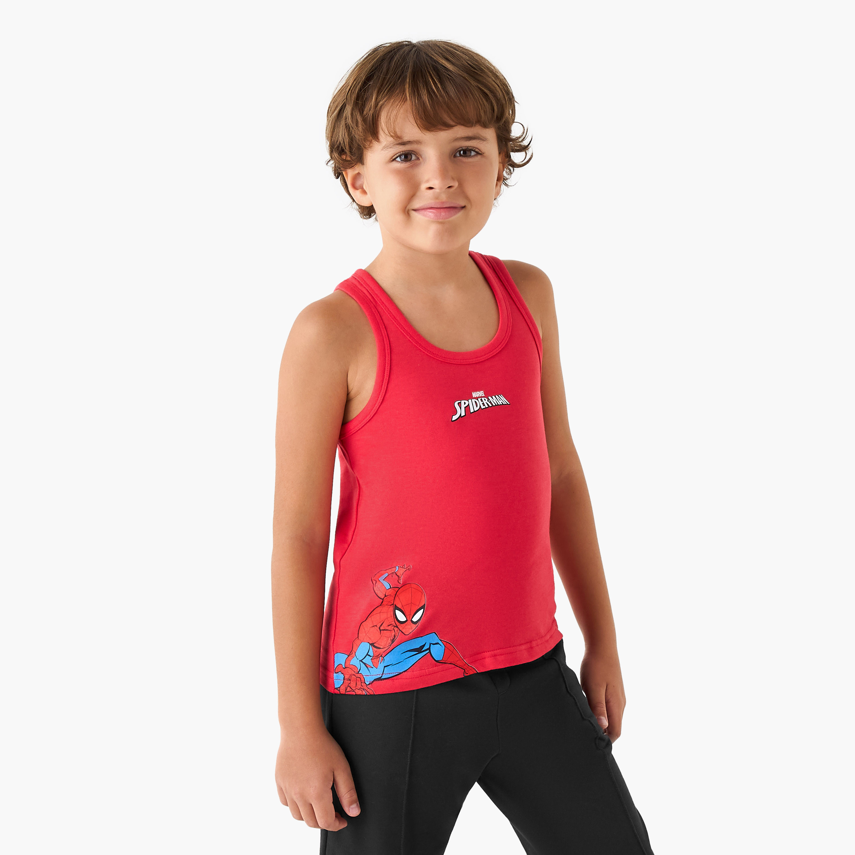طقم فيست 3 قطع بطبعات سبايدر مان-baby-boys-clothing-innerwear-image-2